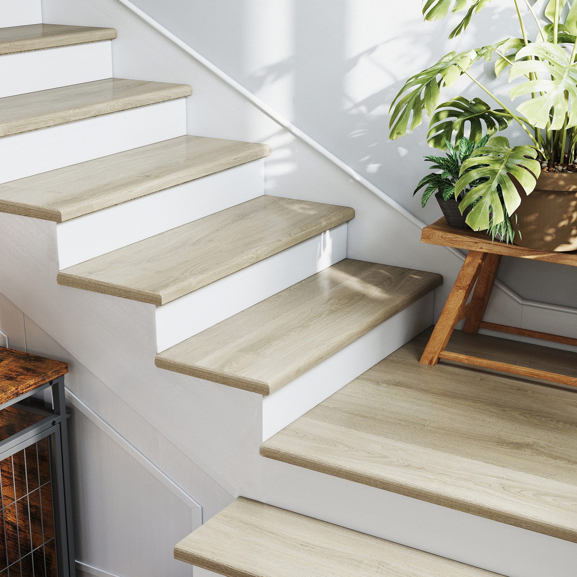 neu.holz Treppenstufen-Set, Set, 2 St., »Bunschoten« Treppenverkleidung 2er Set Tessuto Milan