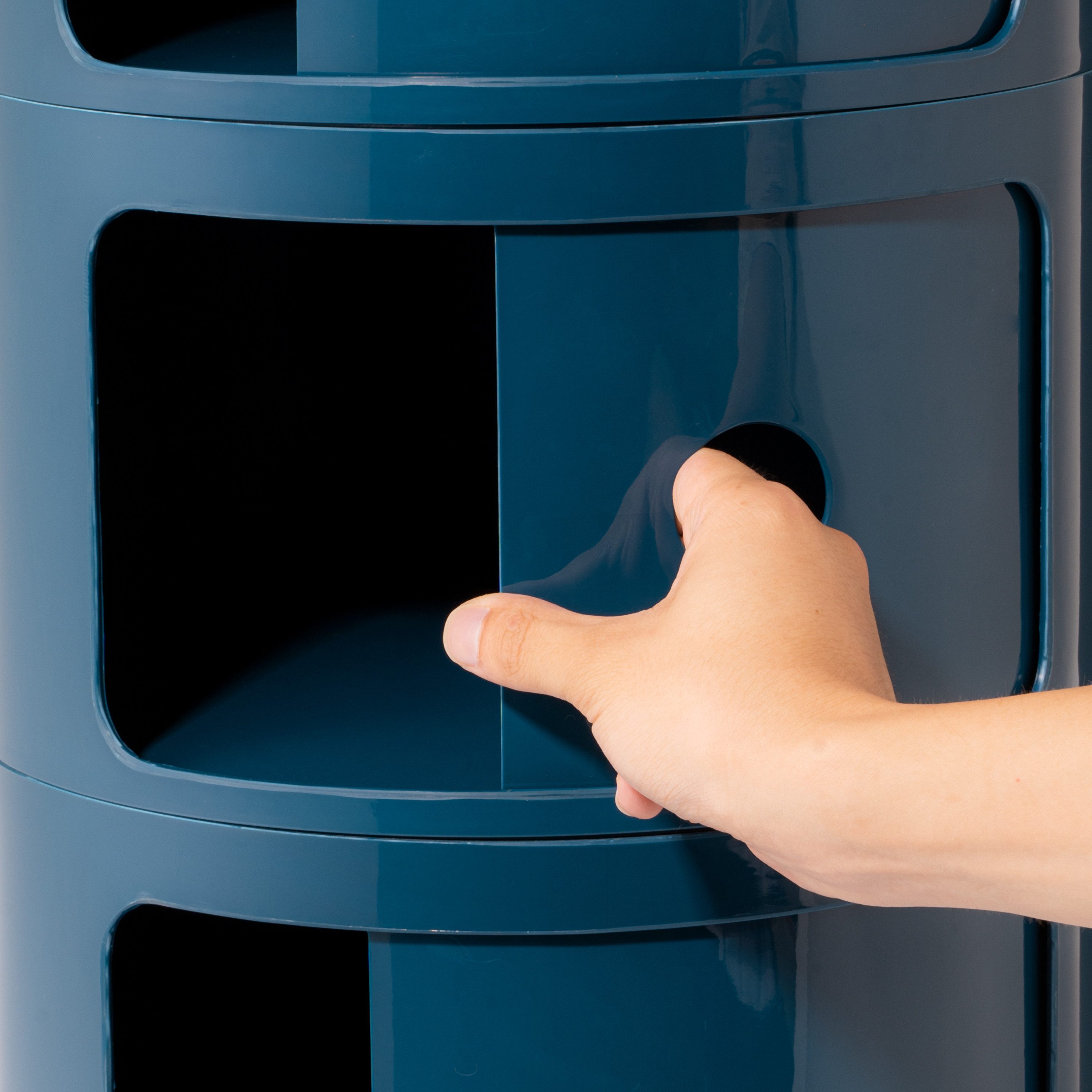 Ribelli Aufbewahrungsbox Aufbewahrungsbehalter, 3 Etagen, Blau