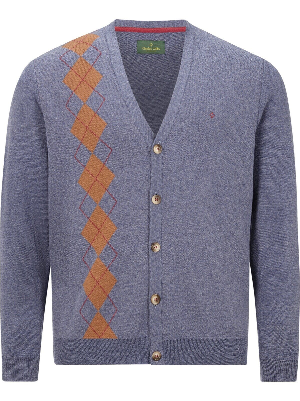 DOMENICK Cardigan Colby mit Schachbrettmuster DUKE Charles Cardigan