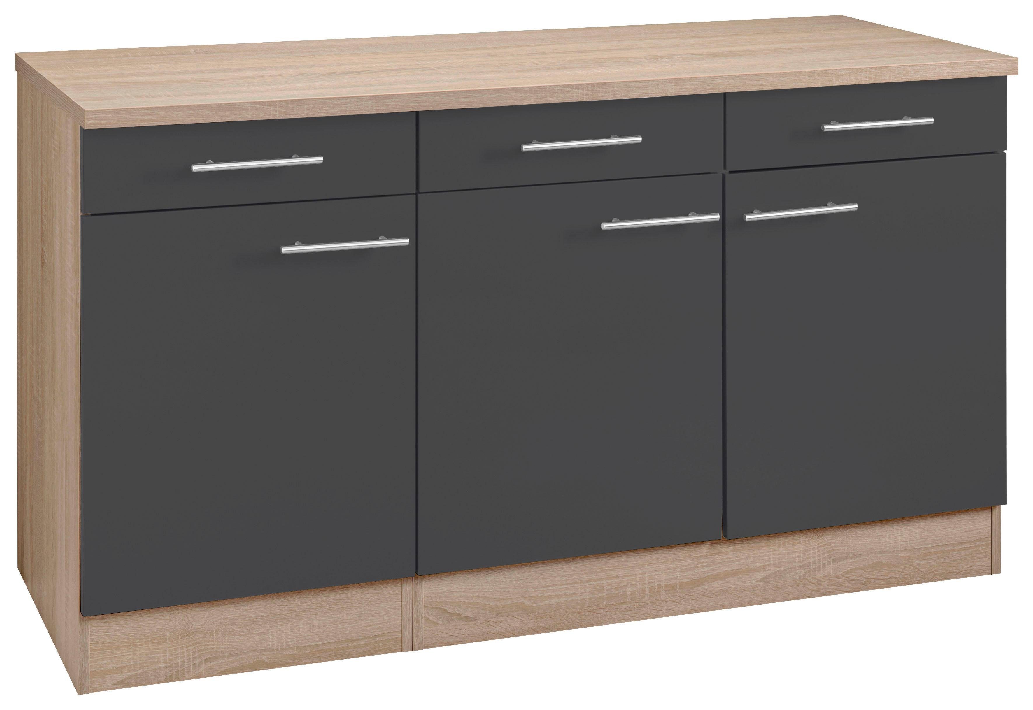 mit OPTIFIT viel Unterschrank Kalmar, anthrazit 150 cm, Stauraum Breite