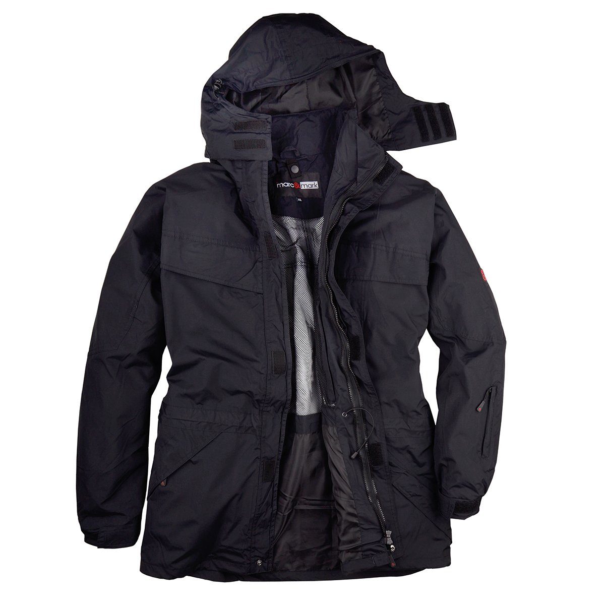 marc & mark Funktionsjacke Marc & Mark 3-in-1 XXL Funktionsjacke schwarz günstig online kaufen