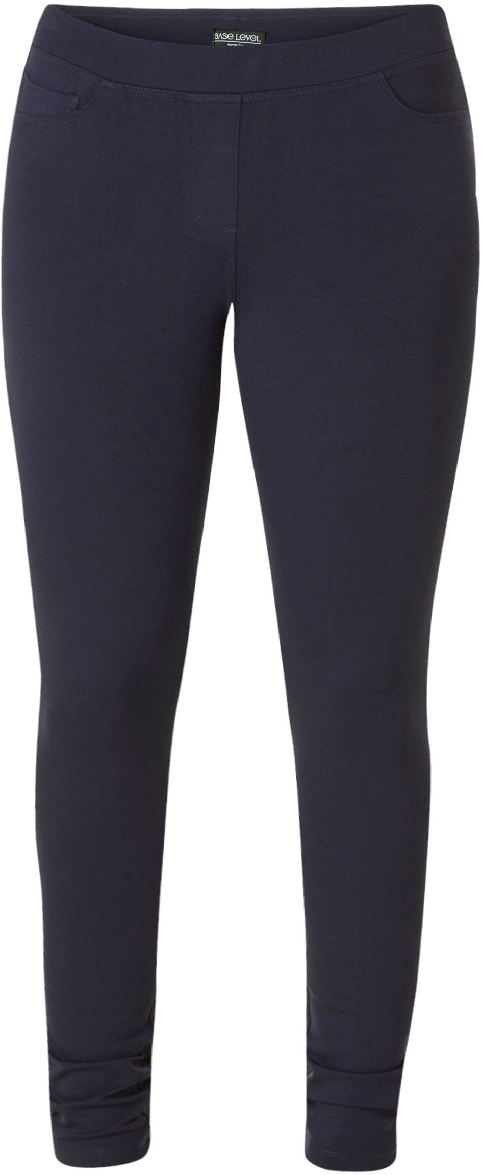 Base Level Jeggings Ornika in Bequemes Skinny-Fit-Optik blue Material dark navy