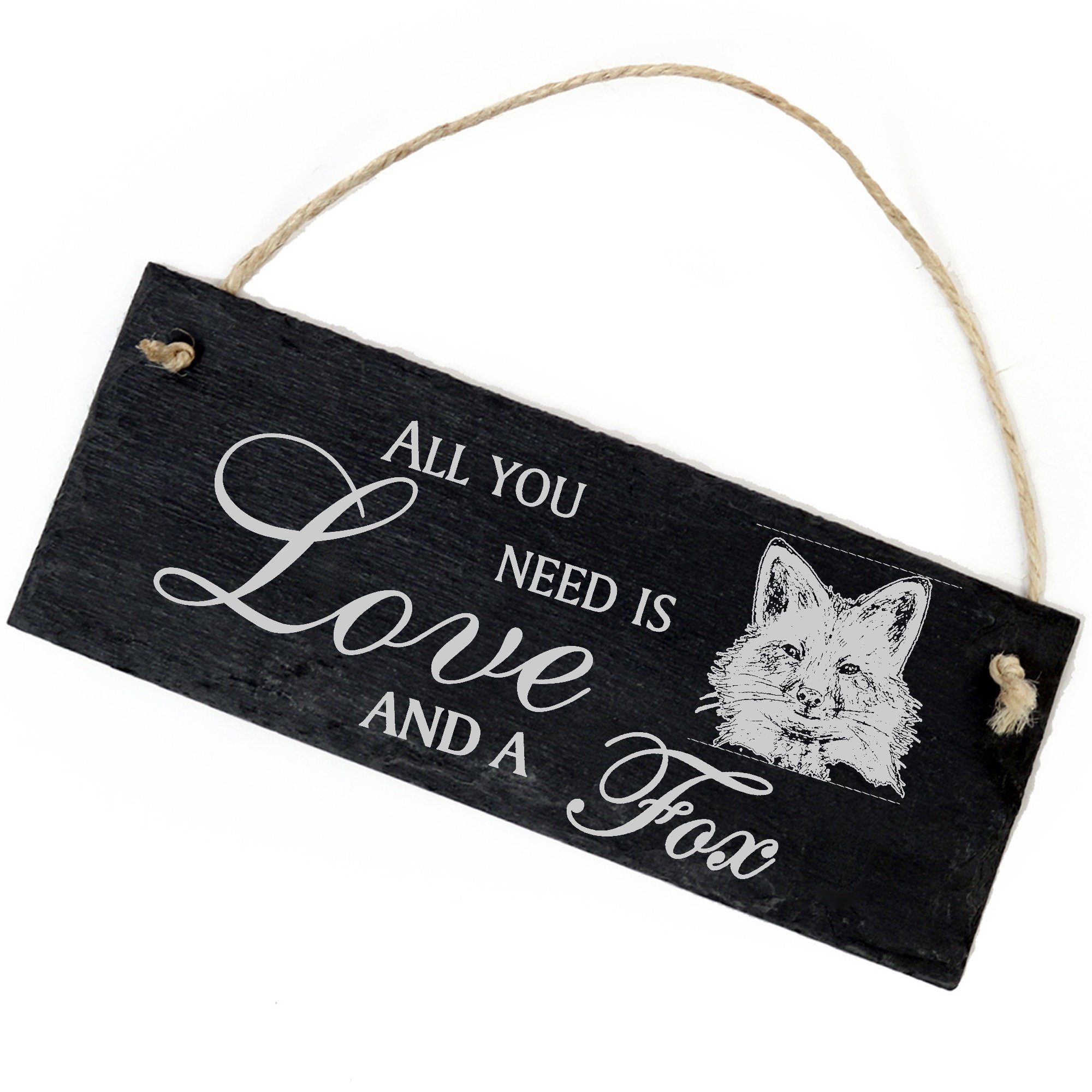 Dekolando Hängedekoration Fuchs Kopf 22x8cm All you need is Love and a Fox