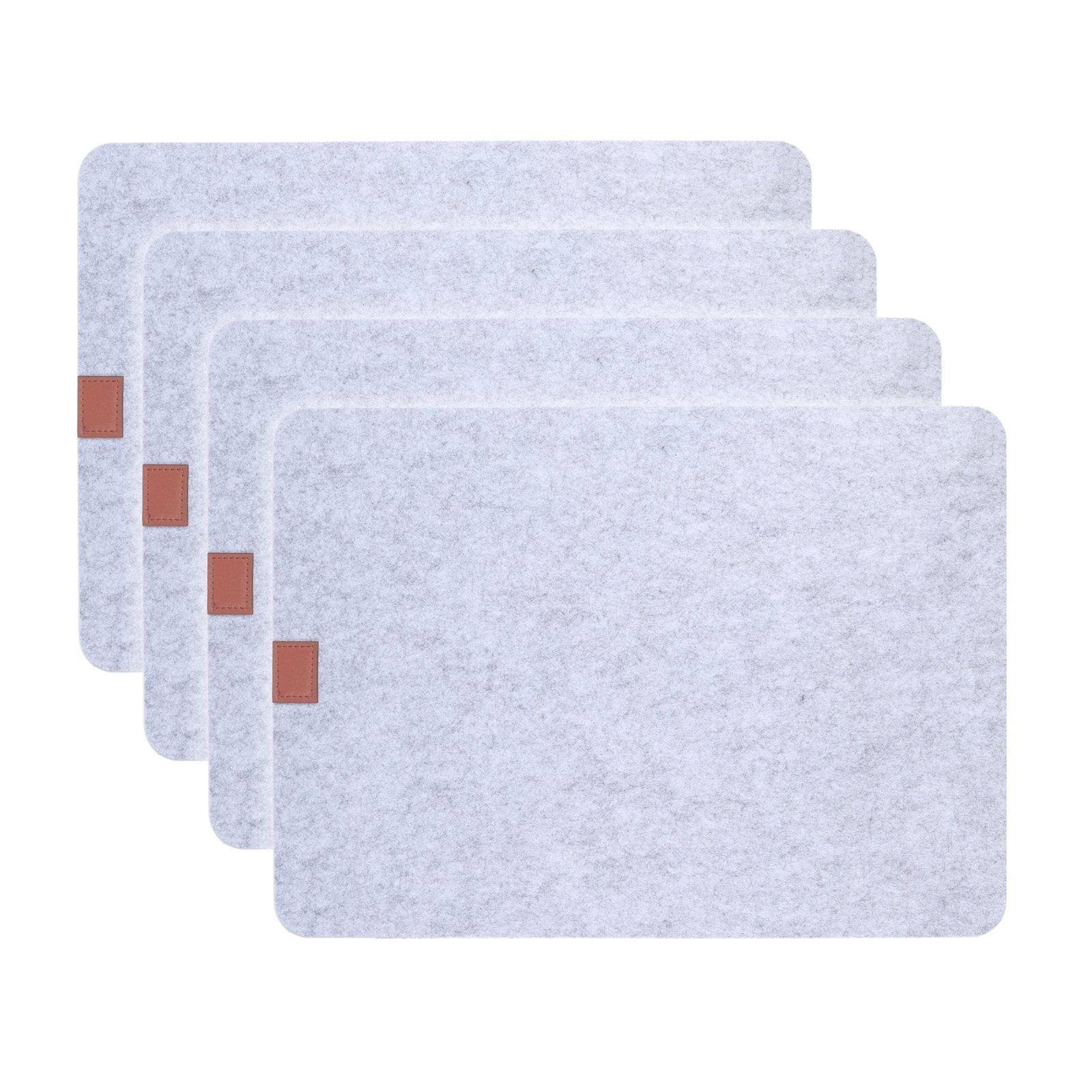 Neuetischkultur Platzset Platzset 4-teilig Filz eckig, (Set, 4-St., 4 Platz günstig online kaufen