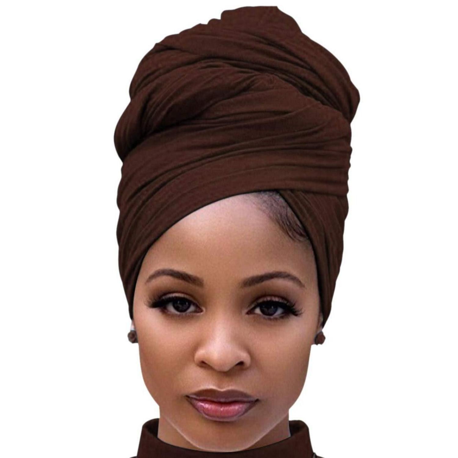 LuxusKollektion Haarband Haarturban lang braun