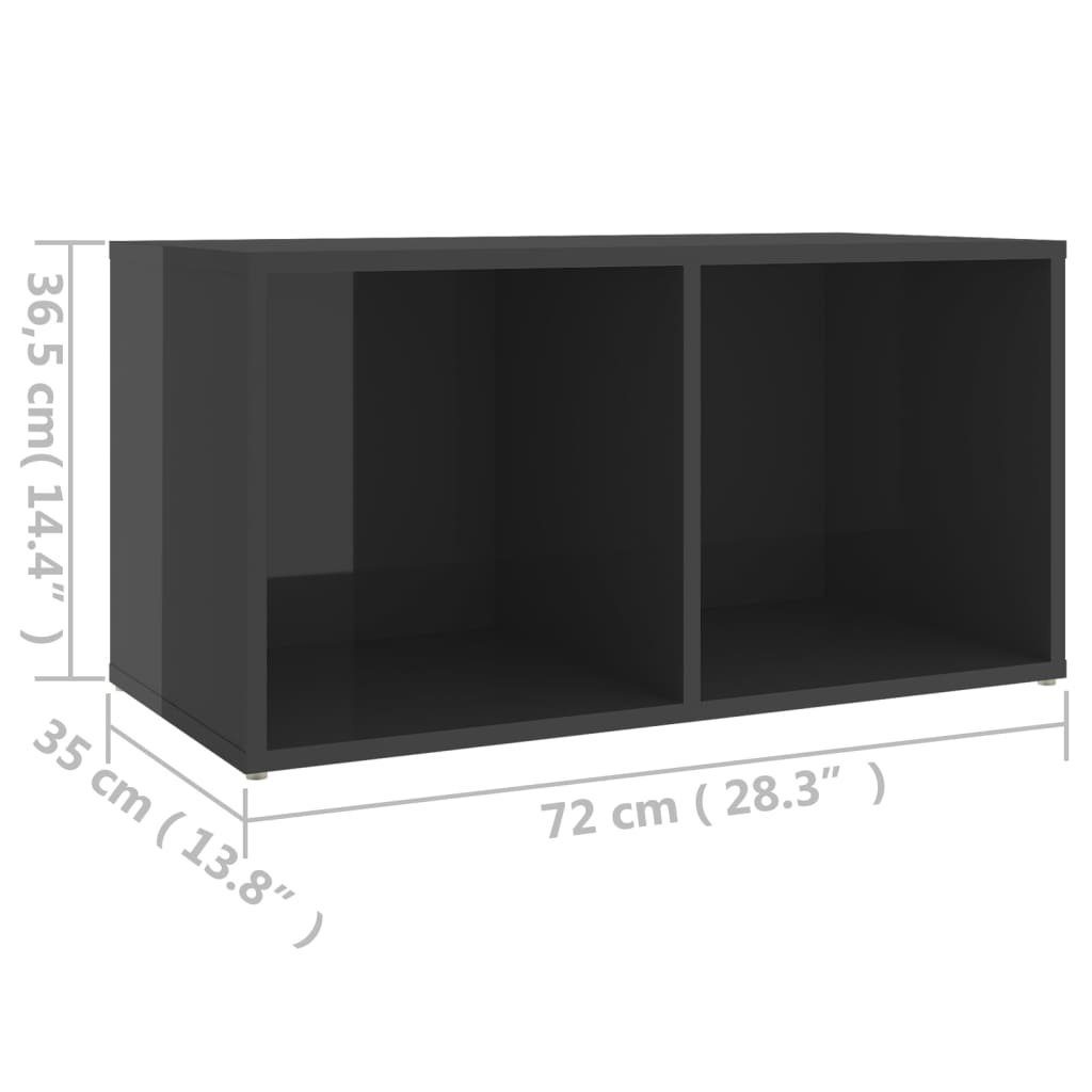 72x35x36,5 Hochglanz-Grau Holzwerkstoff cm TV-Schrank furnicato