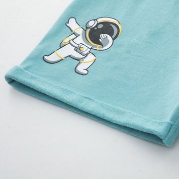 suebidou Shorts Kurze Sommerhose für Jungen mit süßem Print Astronaut