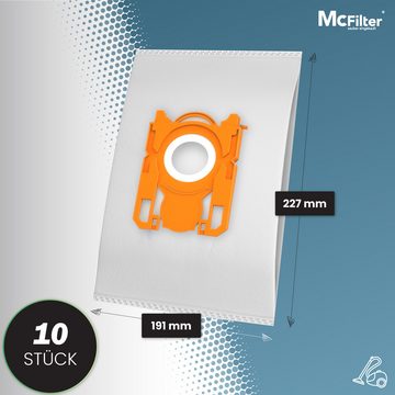 McFilter Staubsaugerbeutel Beutel, passend für AEG VX7-2-IW-S Staubsauger, 10 St., 3-lagiger Staubbeutel mit Kunststoffdeckscheibe, inkl. 2 Filter