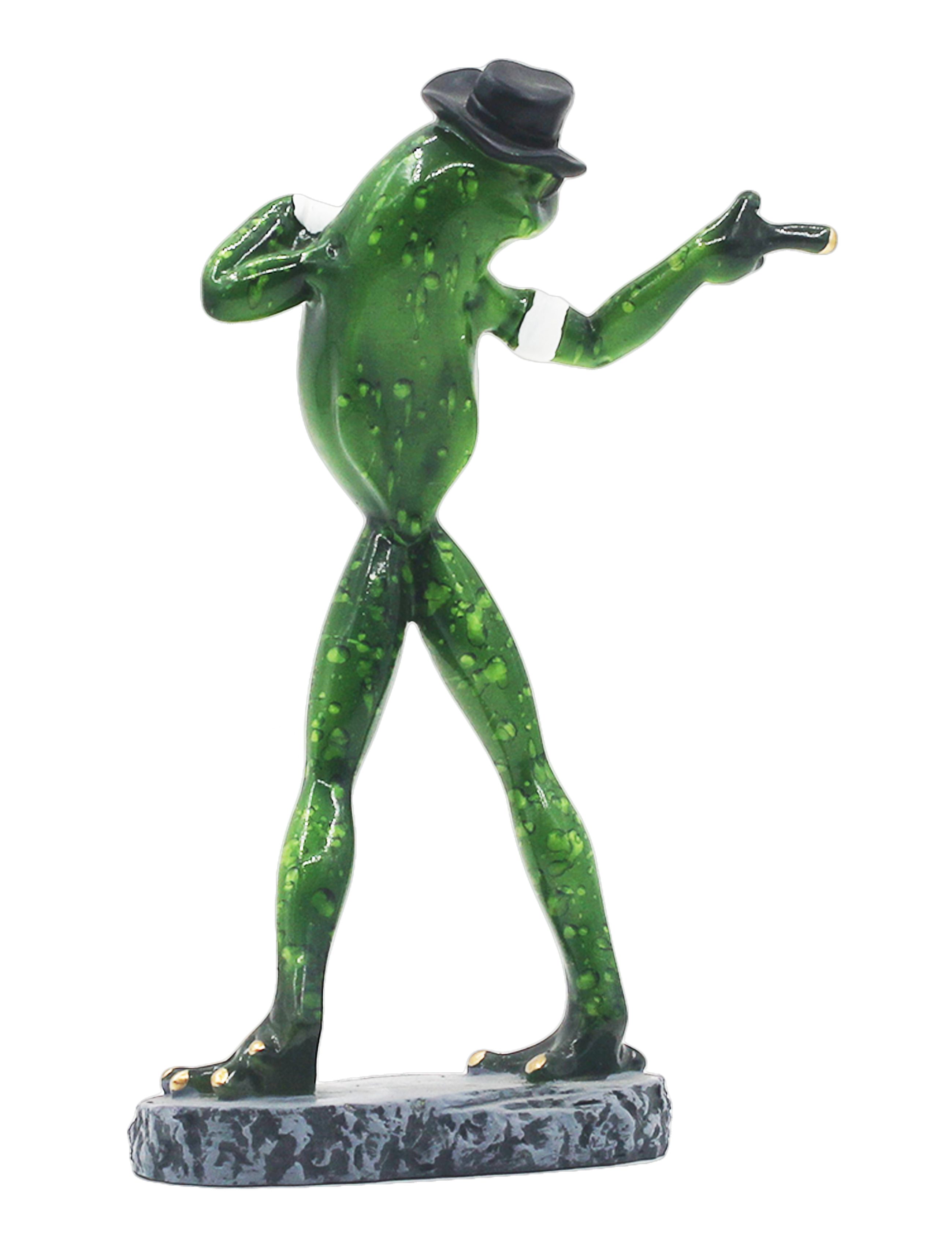 M-Diamant Dekoobjekt Dekorativer Yoga-Frosch aus grünem günstig online kaufen