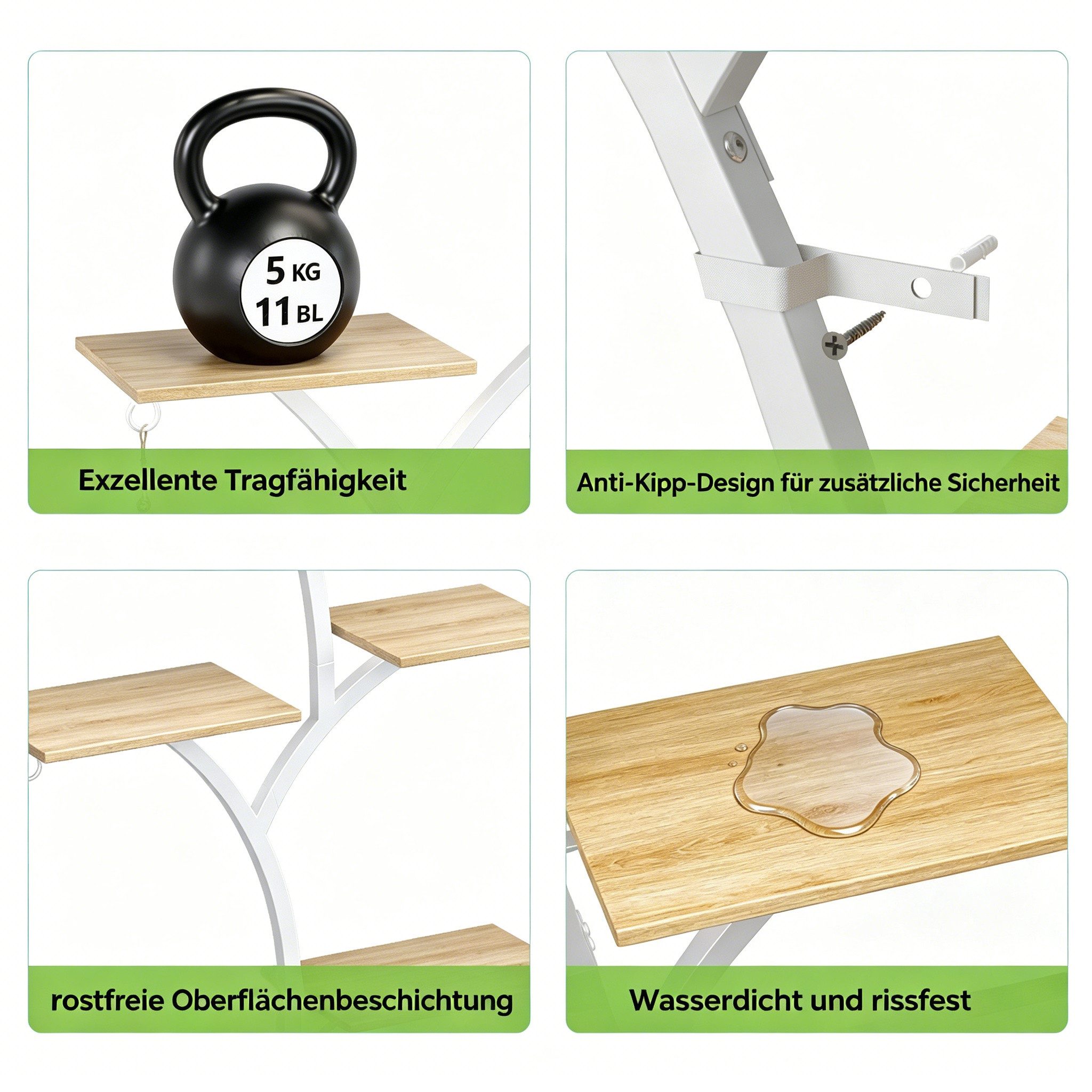 LALAHO Blumenständer Blumenständer mit Wachstumslicht – Bild 4 von 5