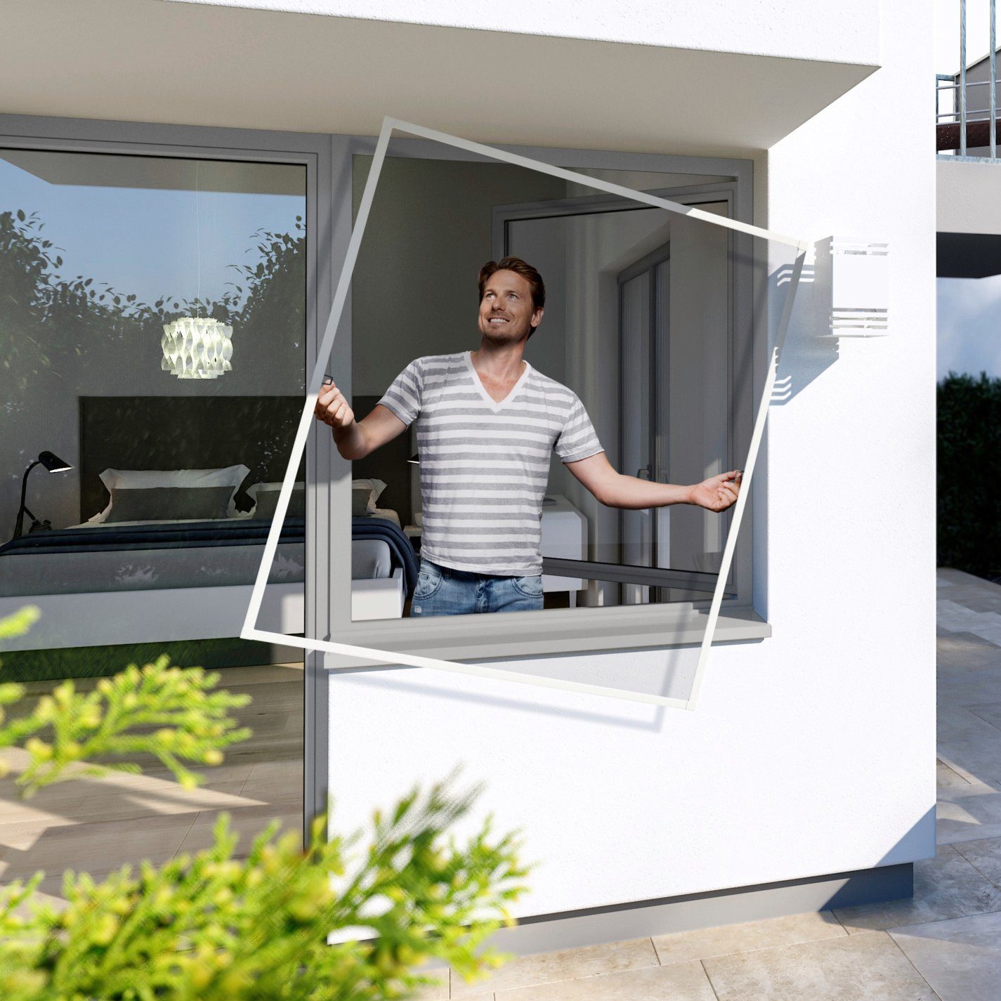 Windhager Insektenschutz-Fensterrahmen PLUS, BxH: 140x150 cm günstig online kaufen