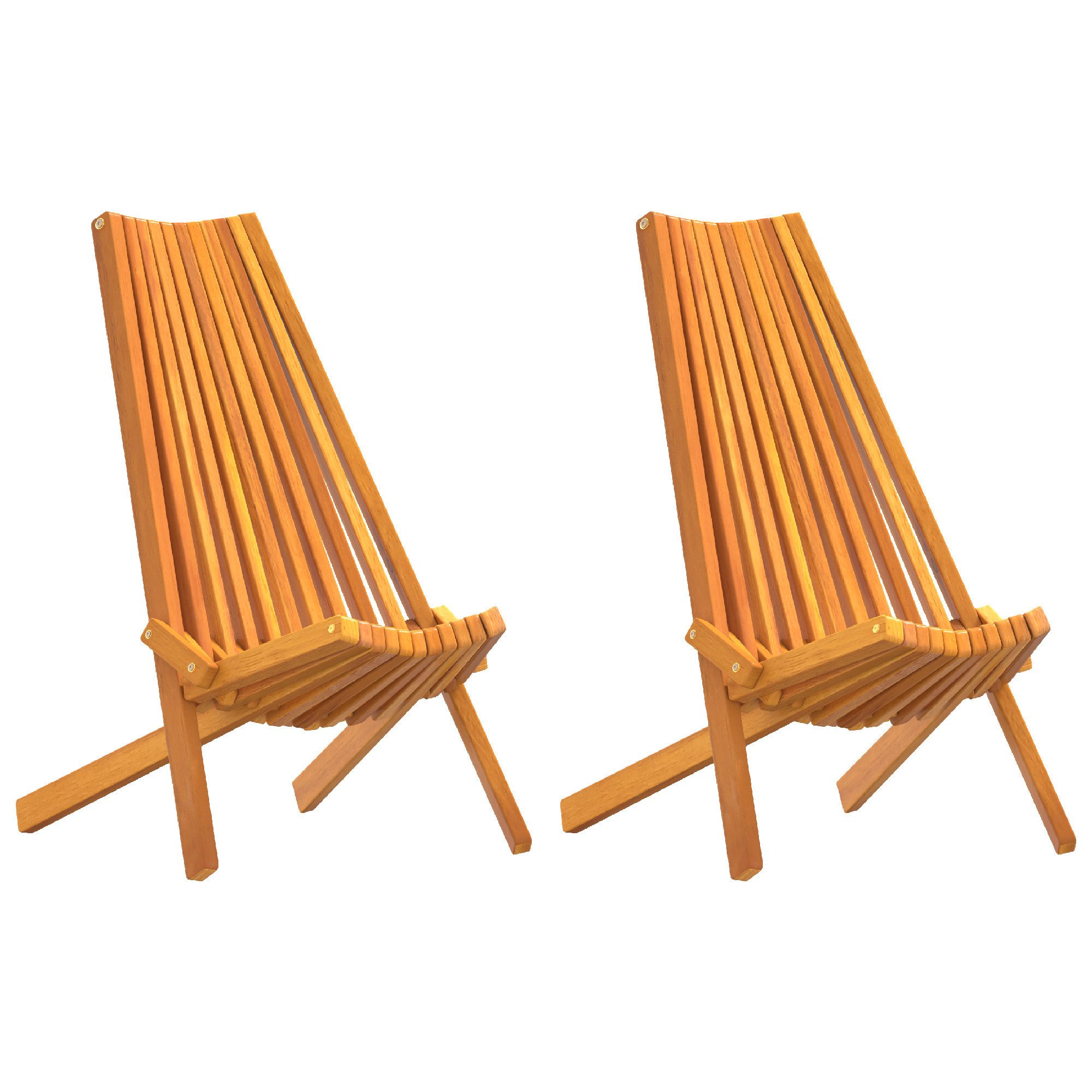 vidaXL Gartenstuhl Klappgartenstühle 2 Stk Massivholz günstig online kaufen