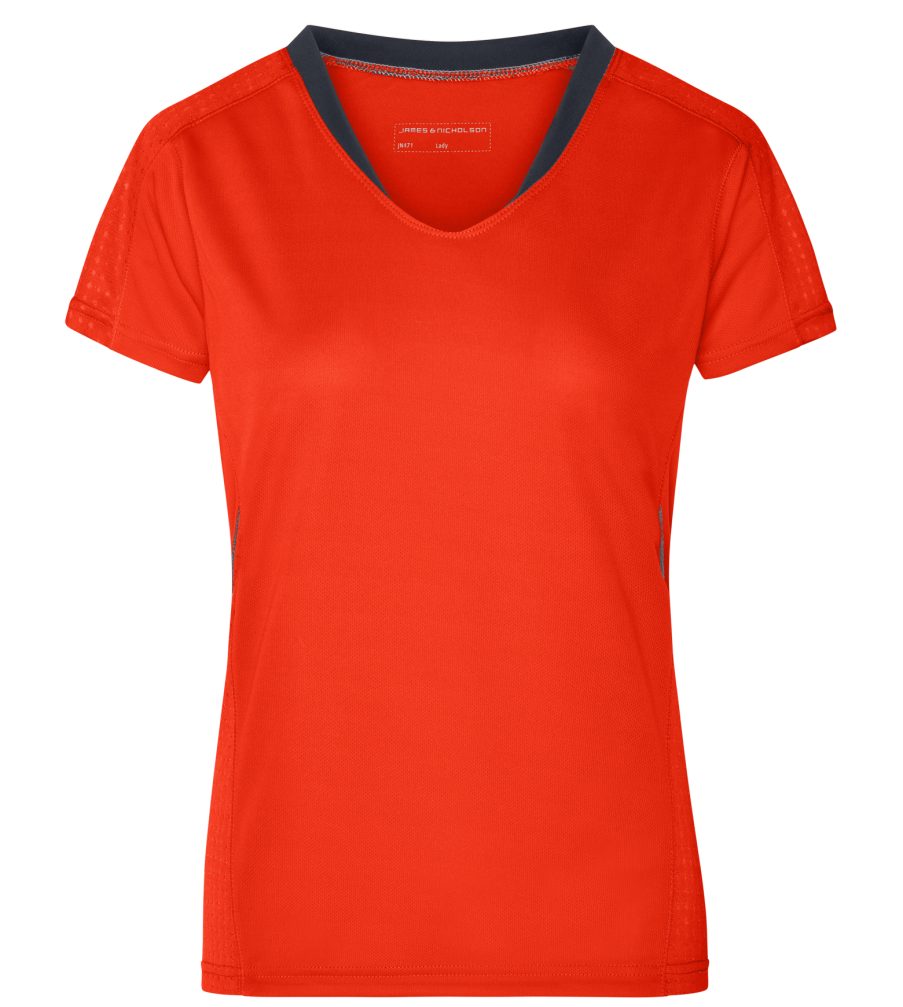 James & Nicholson Laufshirt Doppelpack Damen Kurzarm Laufshirt Running T-Shirt JN471 (Doppelpack, 2 Stück) Atmungsaktiv und Feuchtigkeitsregulierend
