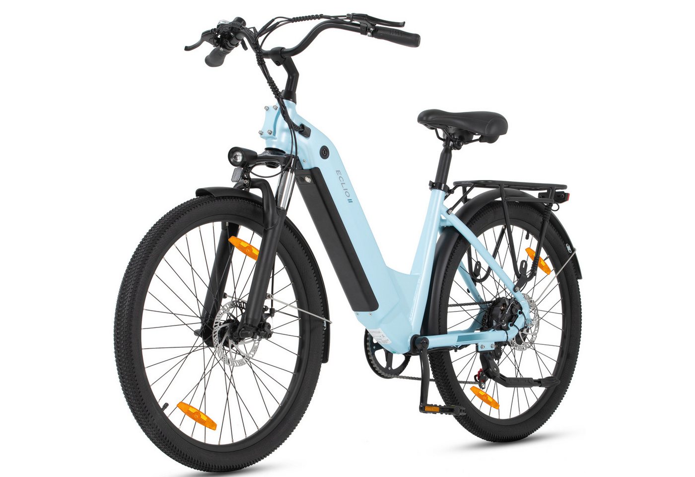 Vankel E-Bike Cityrad e bike für herren 26 zoll 18.2AH 36V 655WH damen 120km Elektrofahrrad, Kettenschaltung, Heckmotor, 655 Wh, (Beleuchtungsset mit Batterieladegerät, Batterieschlüssel, Werkzeug), Komfortables Stadtrad mit Scheibenbremsen & 26" Bereifun