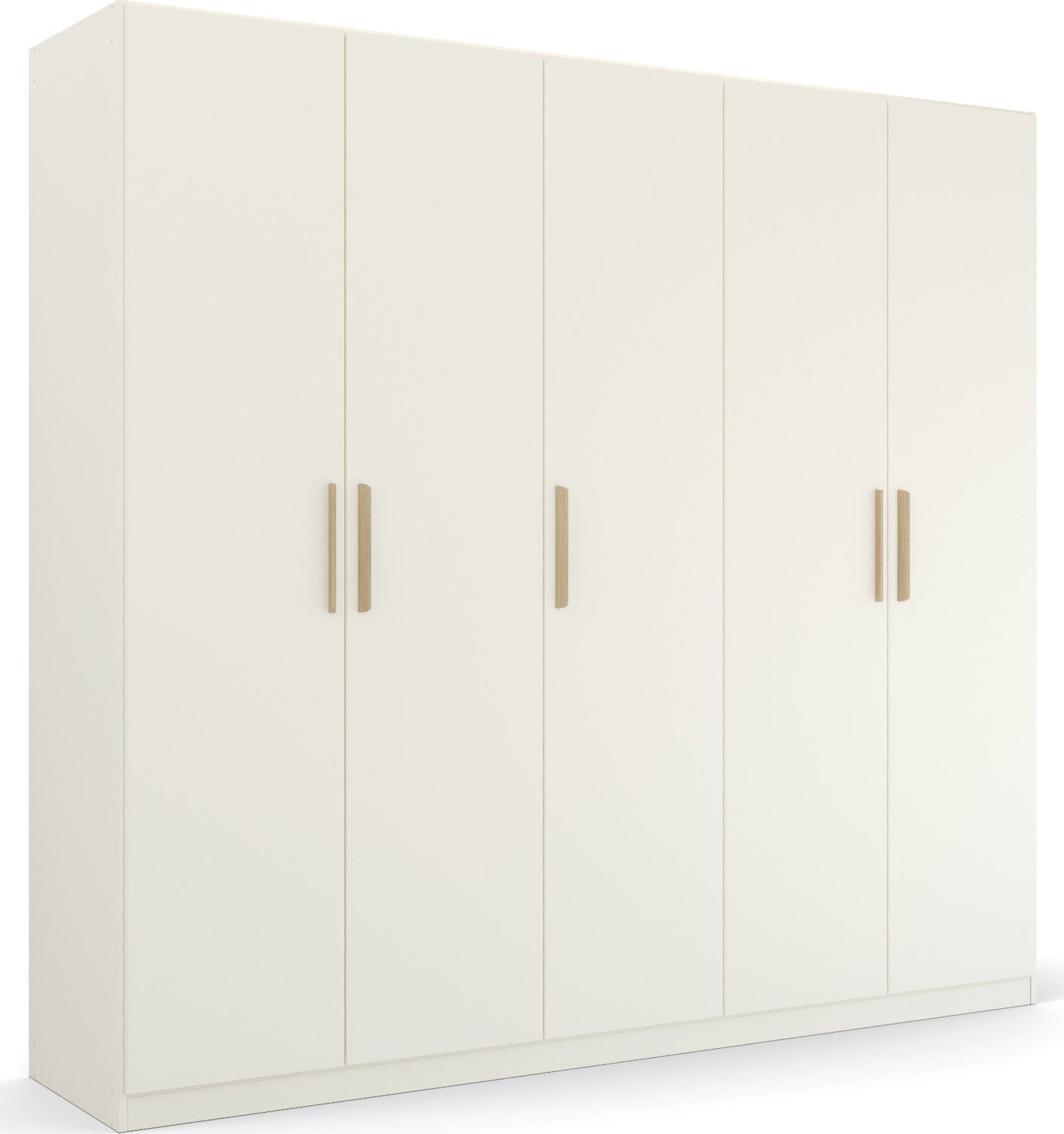 rauch Kleiderschrank Drehtürenschrank Schrank Garderobe Ankleide SKANDI BY QUADRA SPIN (Breiten: 181/226/271 cm, Höhe 210 cm) im Landhaus-Stil mit Massivholzgriffen aus Wildeiche