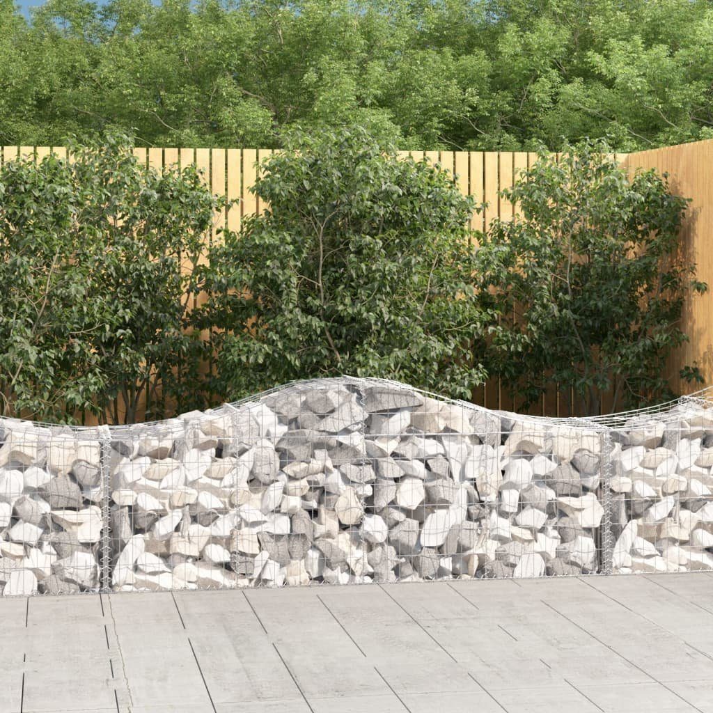 vidaXL Blumentopf Gabionen mit Hochbogen 18 Stk. 200x50x60/80 cm Verzinktes Eisen (18 St)