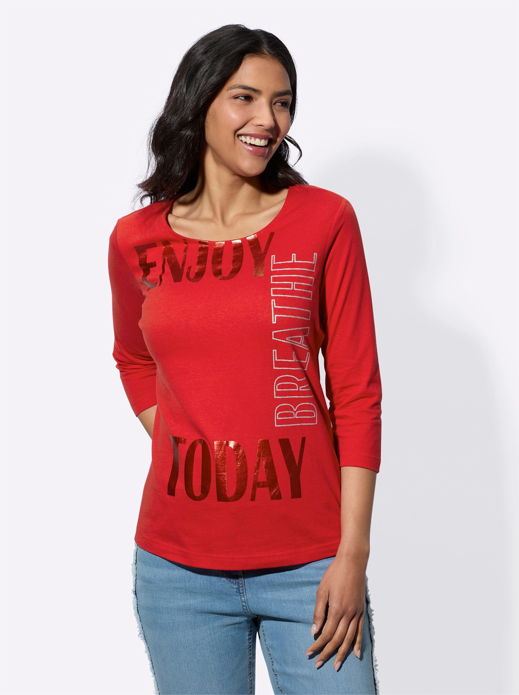 Sieh an! T-Shirt Rundhalsshirt . günstig online kaufen