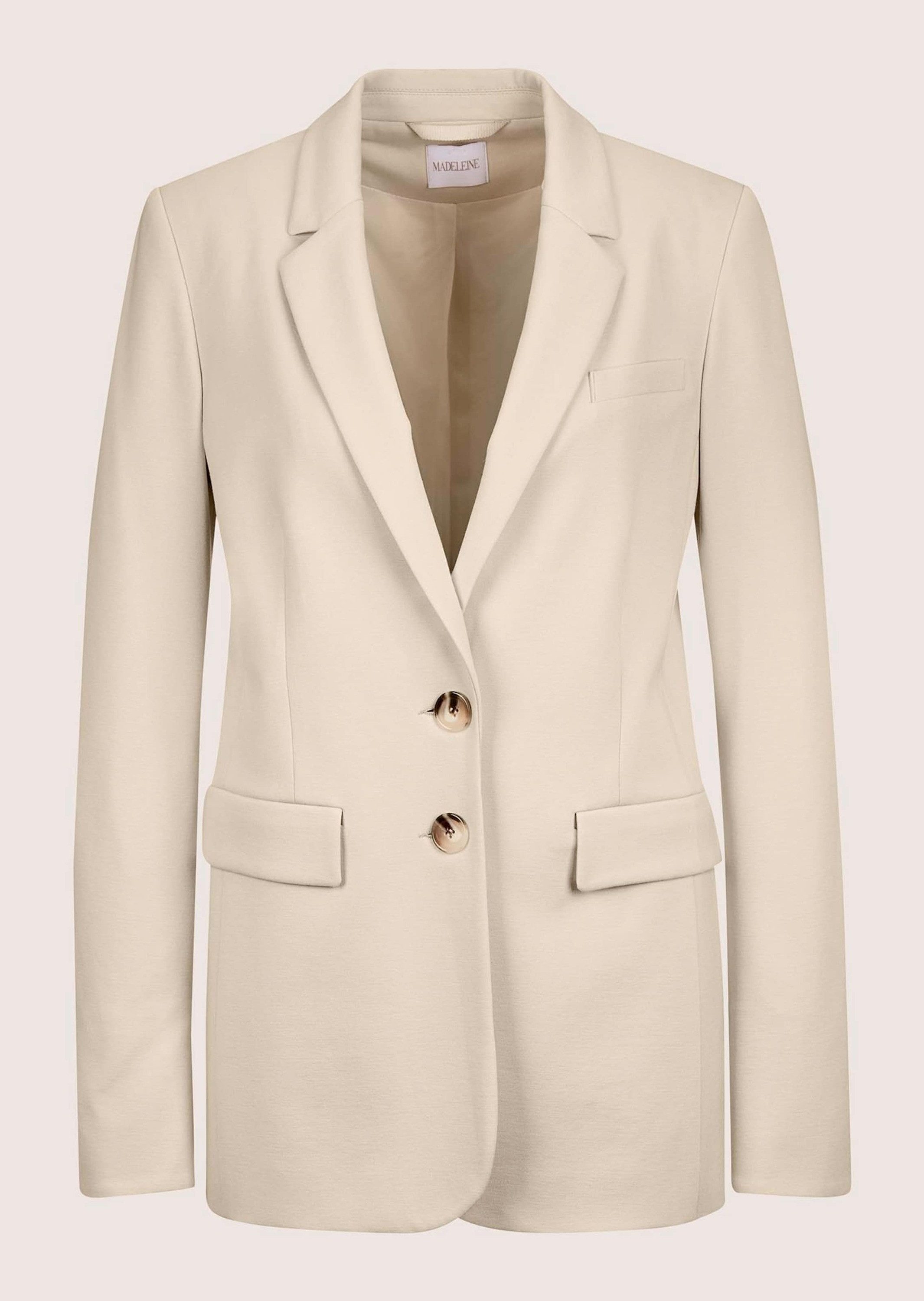 MADELEINE Kurzblazer Floraler Jersey-Blazer in langer Form Florales Design, Reverskragen und Knopfverschluss – Bild 5 von 5