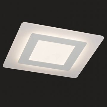 AEG LED Deckenleuchte Xenos, LED fest integriert, Warmweiß, 35 x 35 cm, 3300 lm, warmweiß, Aluminium/Acryl, weiß