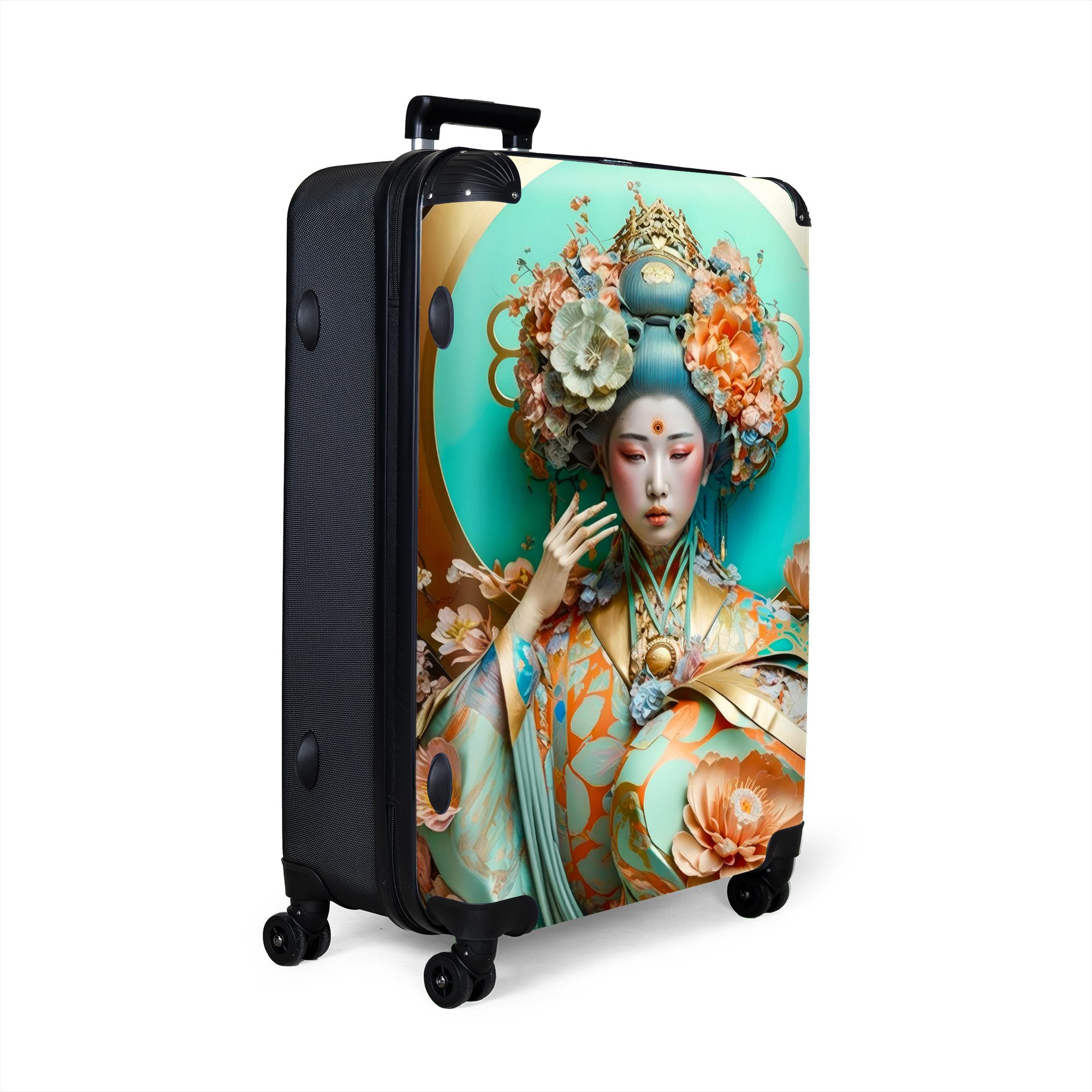 NoBoringSuitcases.com© Hartschalen-Trolley Frau - Kimono - günstig online kaufen