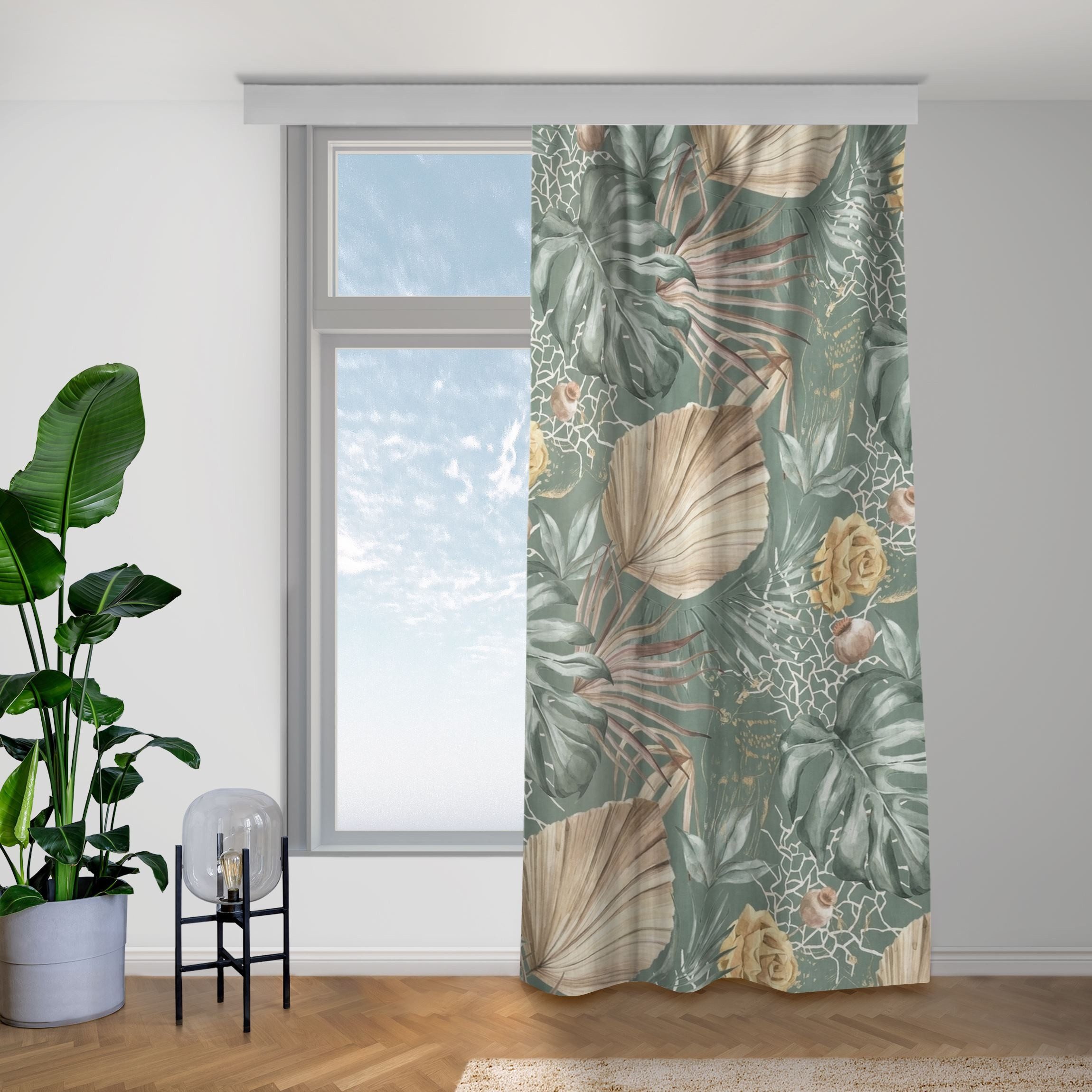 Bilderdepot24 Vorhang Gardine Aquarell Blumen Modern günstig online kaufen