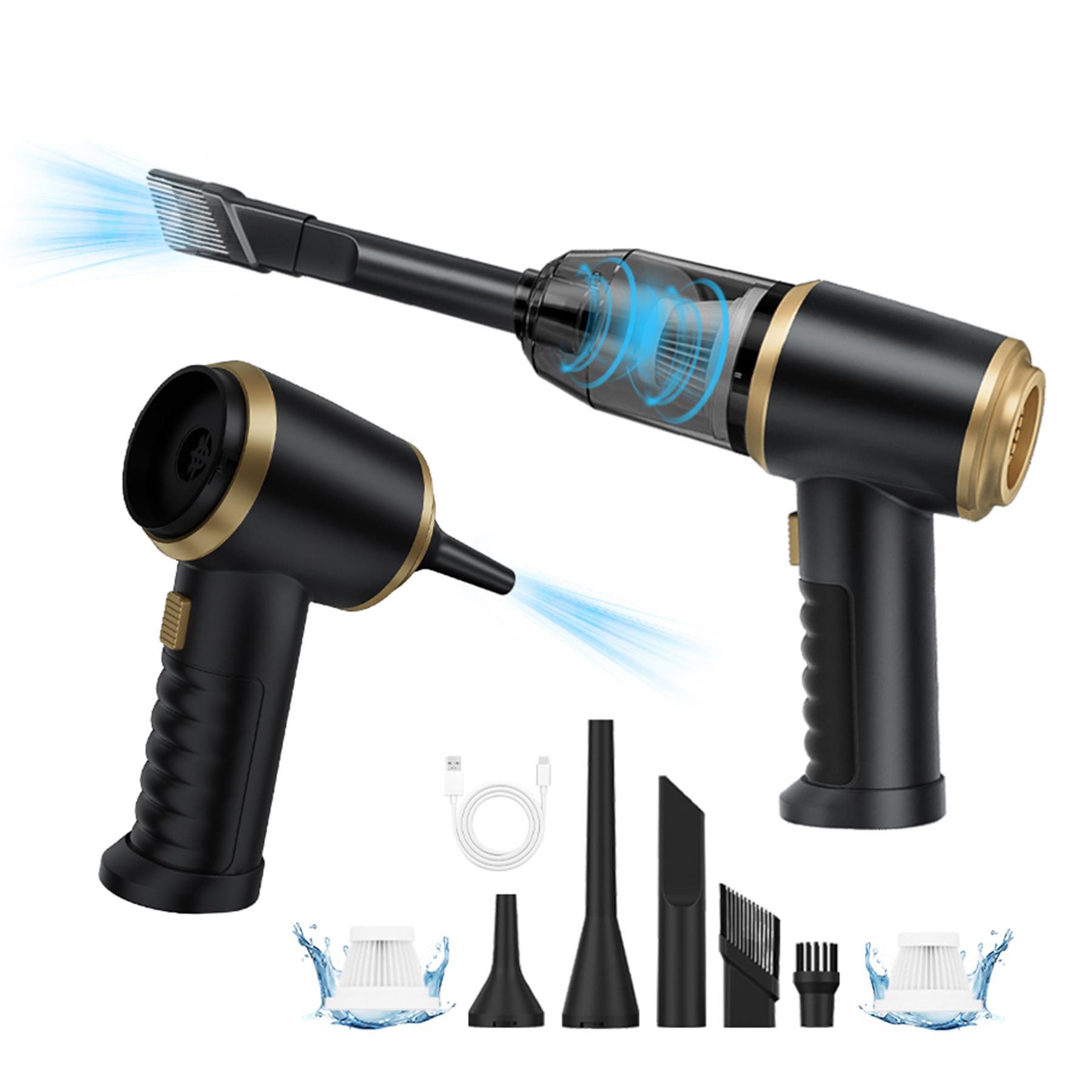 Fine Life Pro Akku-Handstaubsauger 15000Pa USB aufladbar Mini Staubsauger, 80 W, Nass & Trocken Handsauger, für den Auto, Haus, Küche, Tierhaare