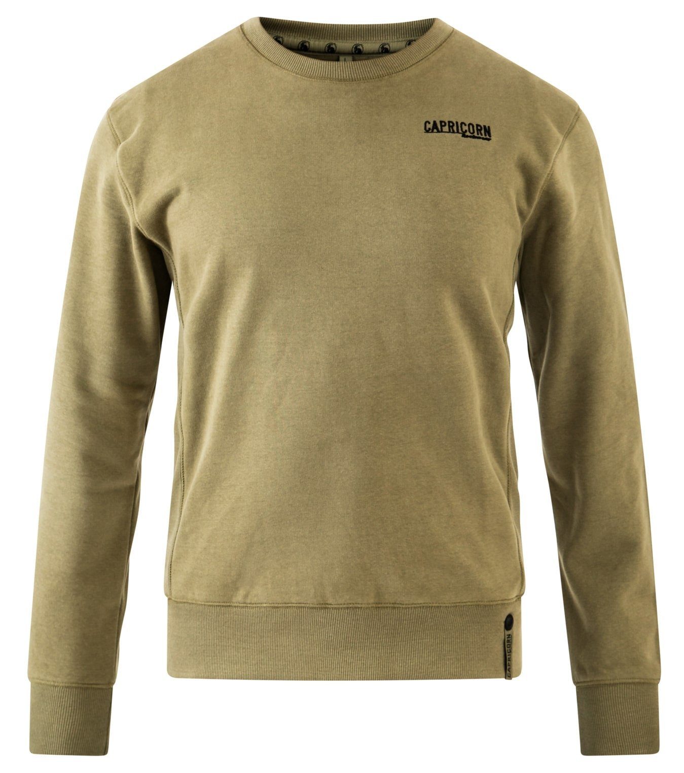 bis Größe 5XL Rockwear olivgrün Sweatshirt Rippstoff, seitlich Capricorn eingenähter Bodo