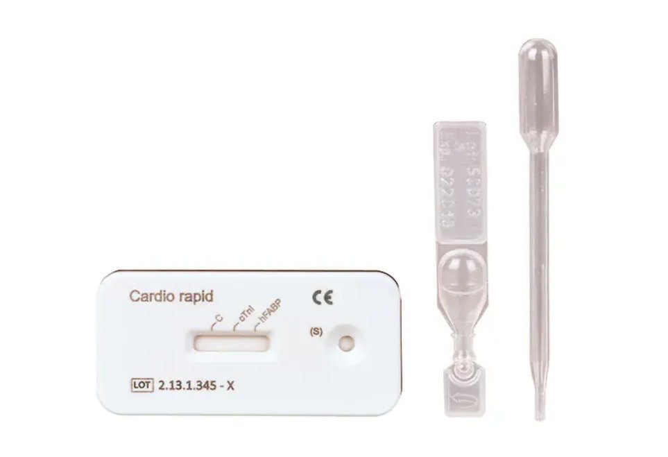 CLEARTEST Troponin-Schnelltest Cardio Myoglobin/CK-MB/Trop I Schnelltest, Spar-Set, 5-tlg., Schnelle Auswertung nach 10 Minuten, Herzmarker-Analyse, Sofortdiagnose bei Verdacht auf Herzinfarkt