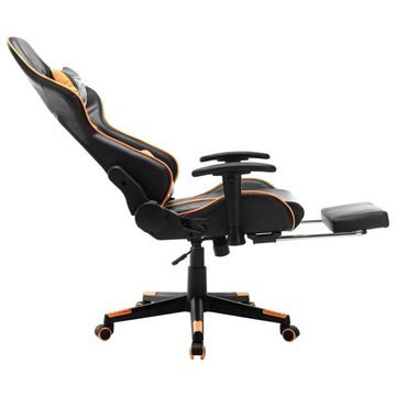 furnicato Gaming-Stuhl mit Fußstütze Schwarz und Orange Kunstleder (1 St)
