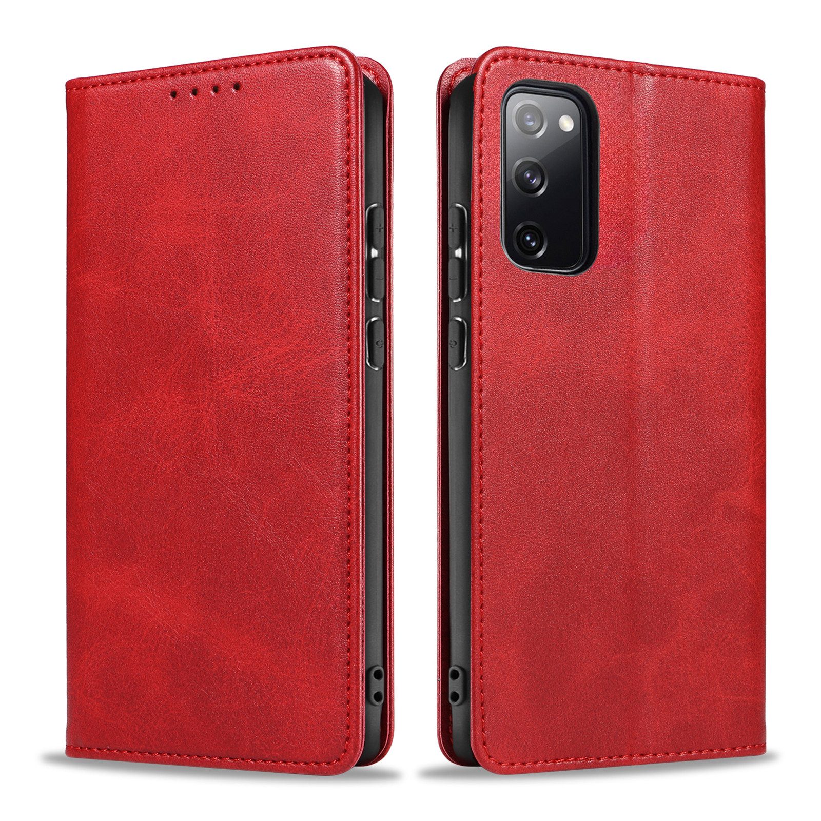 Tec-Expert Handyhülle Tasche Hülle für Samsung Galaxy S20 FE 6.5 Zoll, 6.5", Cover Klapphülle Case mit Kartenfach Fliphülle aufstellbar