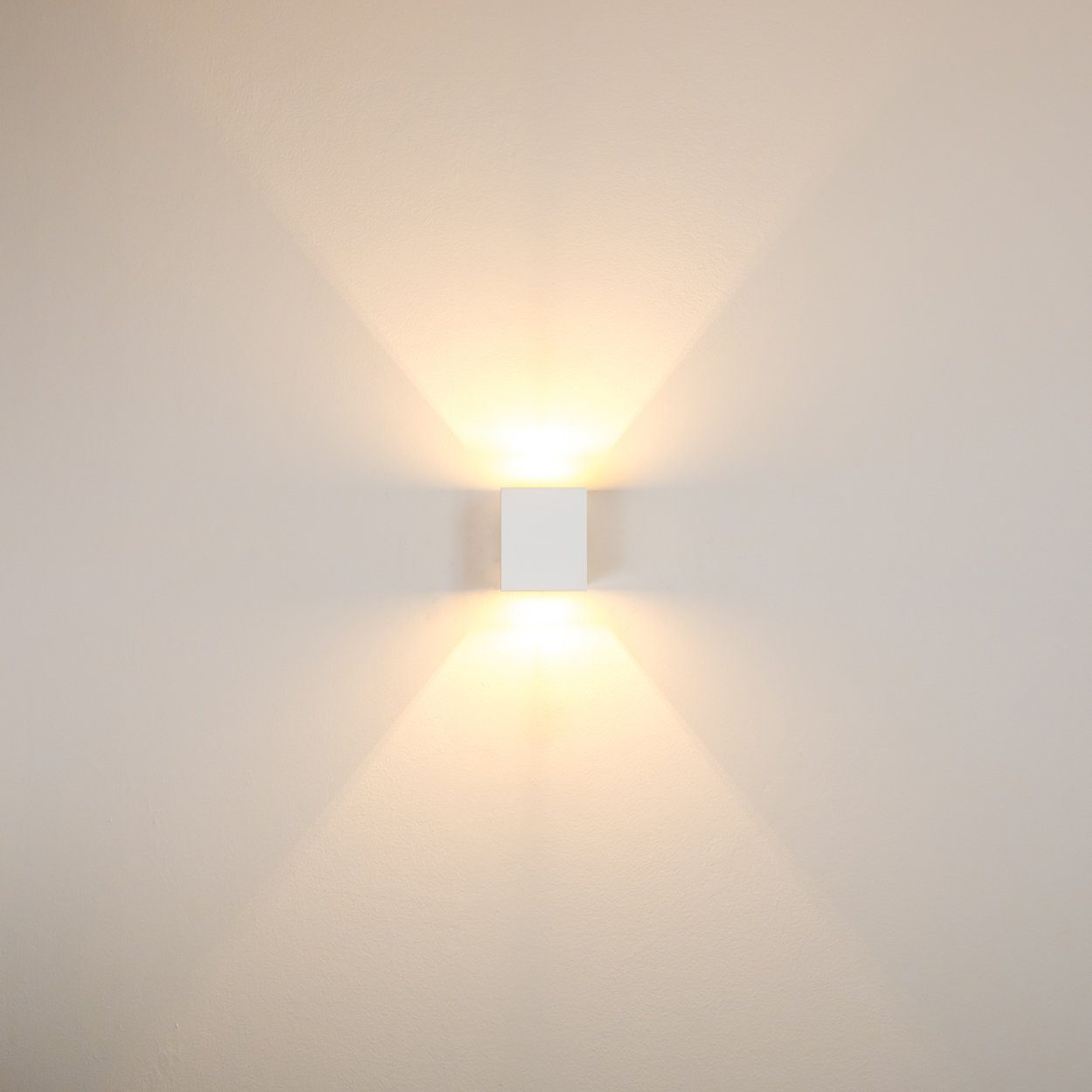 moderne ohne Leuchtmittel, mit & Up Cube/Innen 1xG9, mit »Albe« aus hofstein Wandlampe Metall Weiß, in Down-Effekt Wandleuchte Lichteffekt,