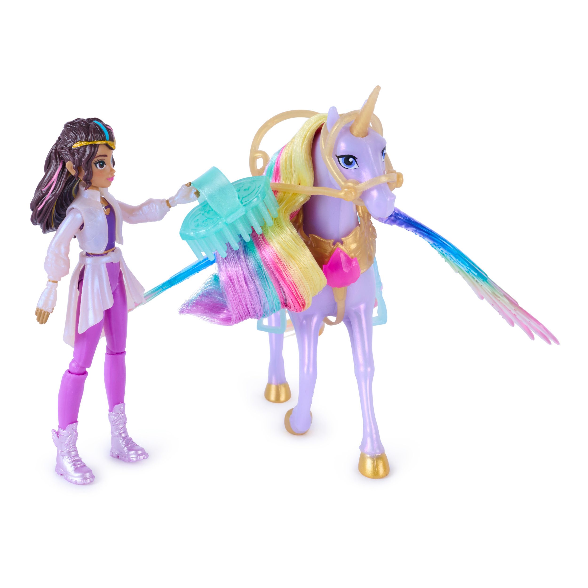 Spin Master Anziehpuppe Unicorn Academy - Wing Magic Sophia und Wildstar Spielset