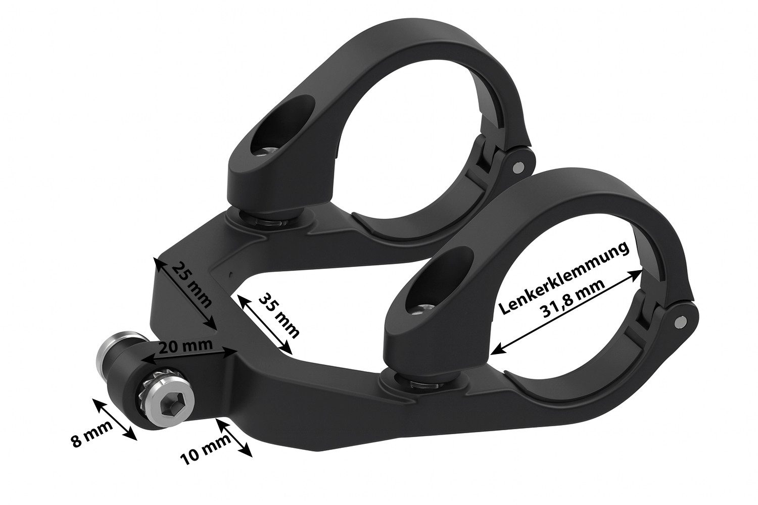 Büchel Fahrradhalter Lampen Halterung für Front Scheinwerfer Lenker 31,8mm Licht Halterung