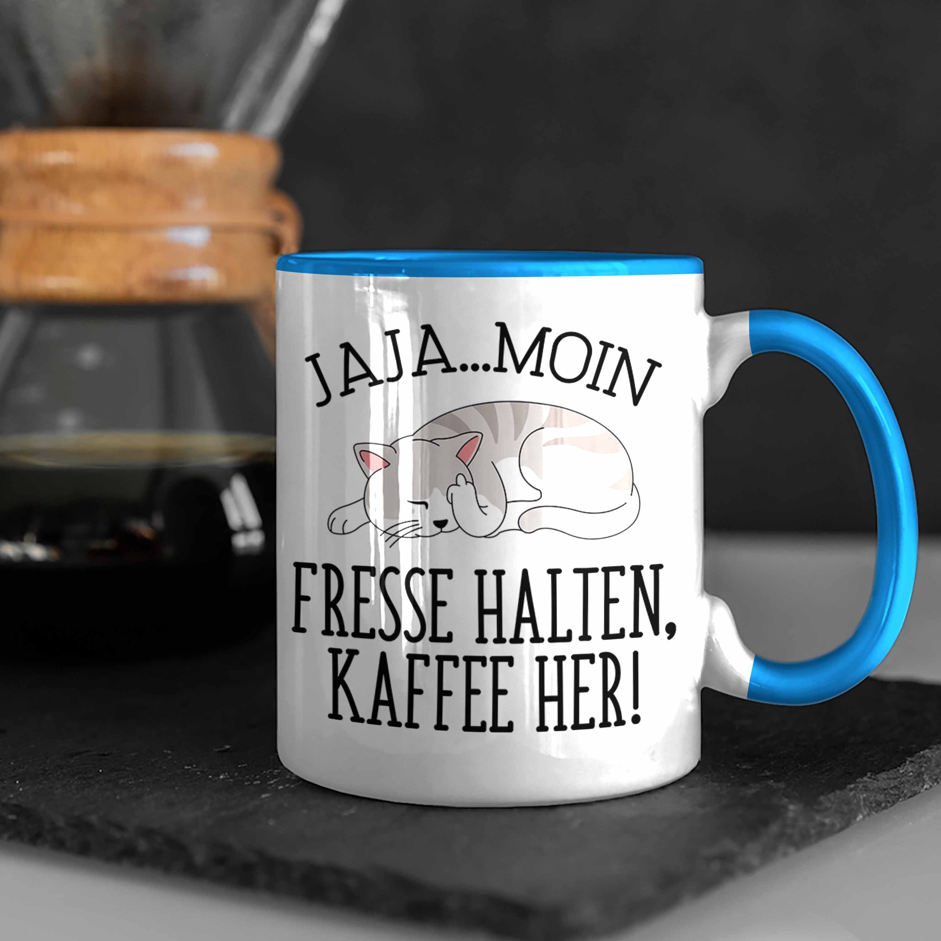 Ich Blau Halten Tasse Hasse Fr** Trendation Kaffee Trendation Becher Her Tasse Moin Jeden -