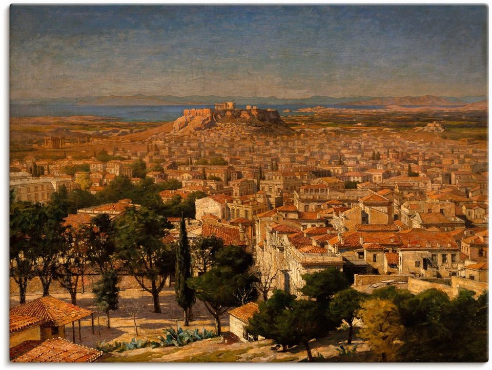 Artland Wandbild Blick auf Athen mit der Akropolis., Griechenland (1 St),  als Leinwandbild, Wandaufkleber oder Poster in versch. Größen