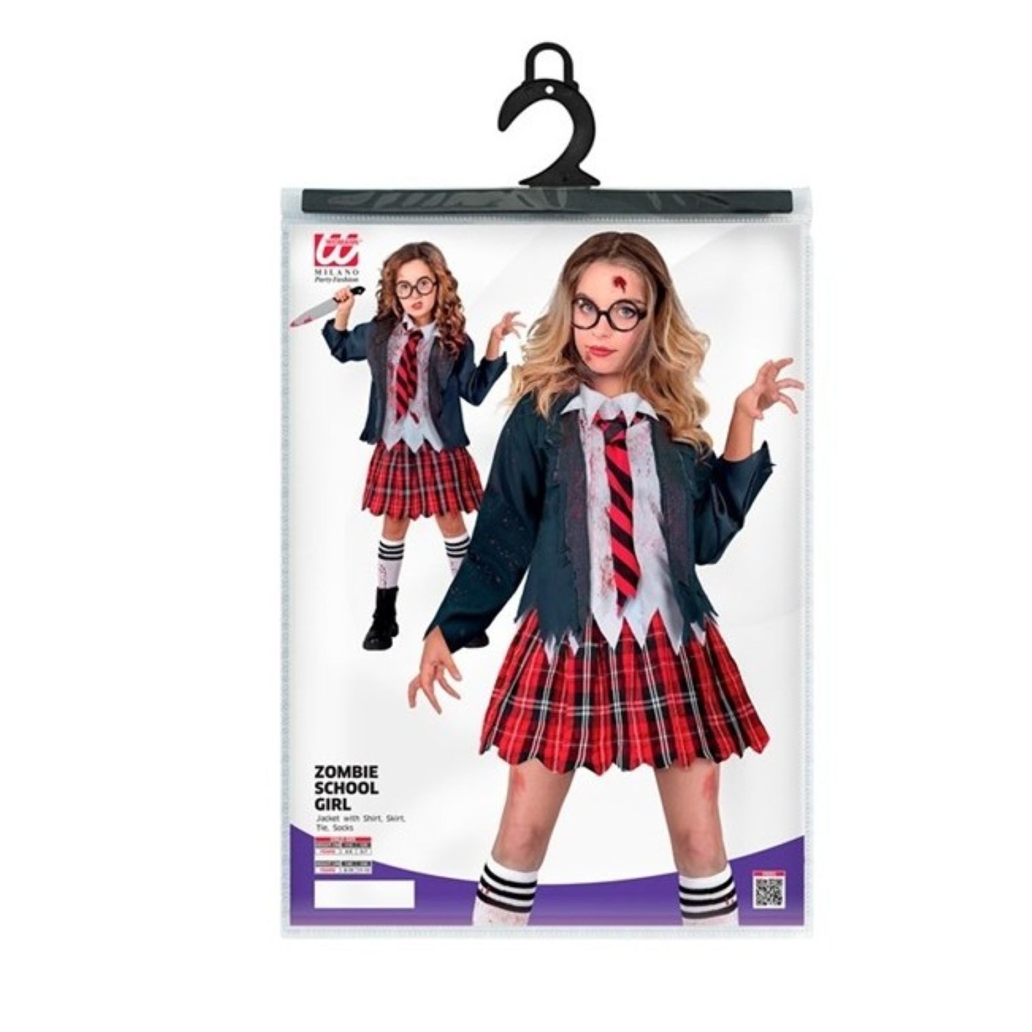 Widmann S.r.l. Zombie-Kostüm Kostüm 'Zombie Schulmädchen' für Mädchen, Jacke m