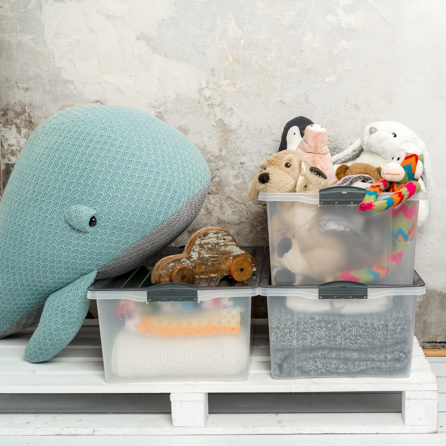 ROTHO Aufbewahrungsbox Compact 3er-Set Aufbewahrungsbox 38l günstig online kaufen