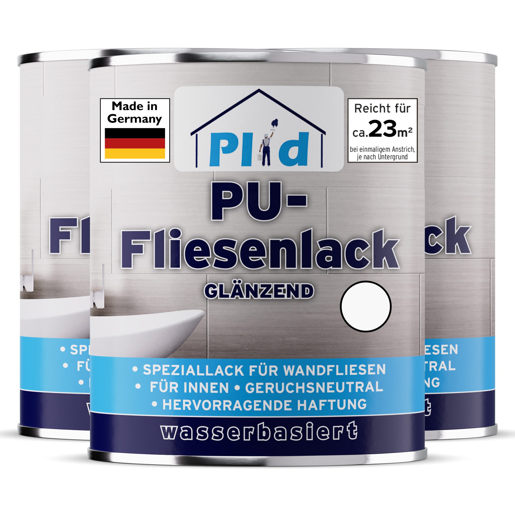 plid Fliesenlack Fliesenlack Fliesen Lack Fliesenfarbe Fliesen / Lackieren Bad Küche, schnelltrocknend, spritzwasserbeständig, verarbeitungsfertig