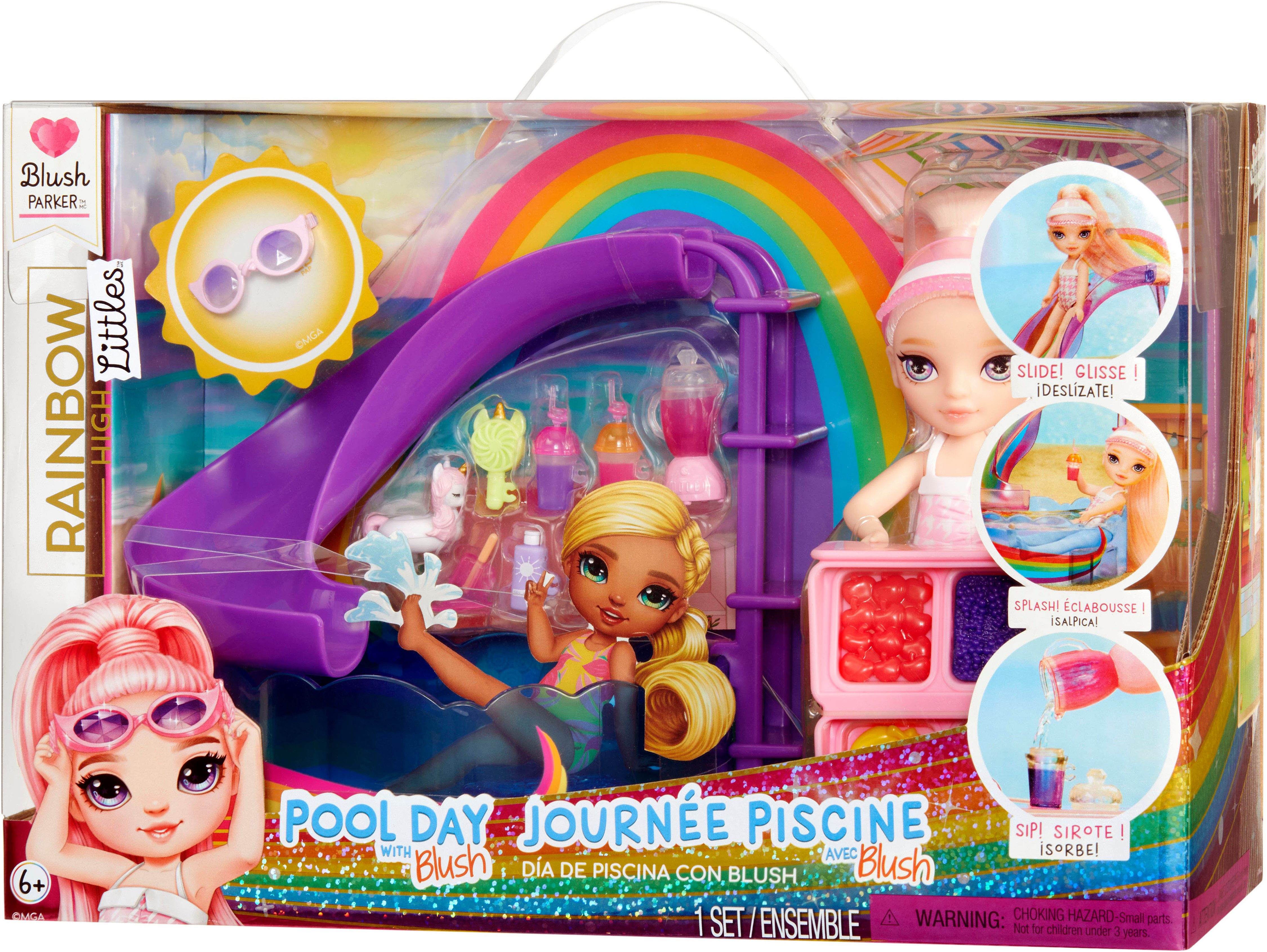 Rainbow High Minipuppe Rainbow High Little Pool Day with Blush Playset – Bild 4 von 5
