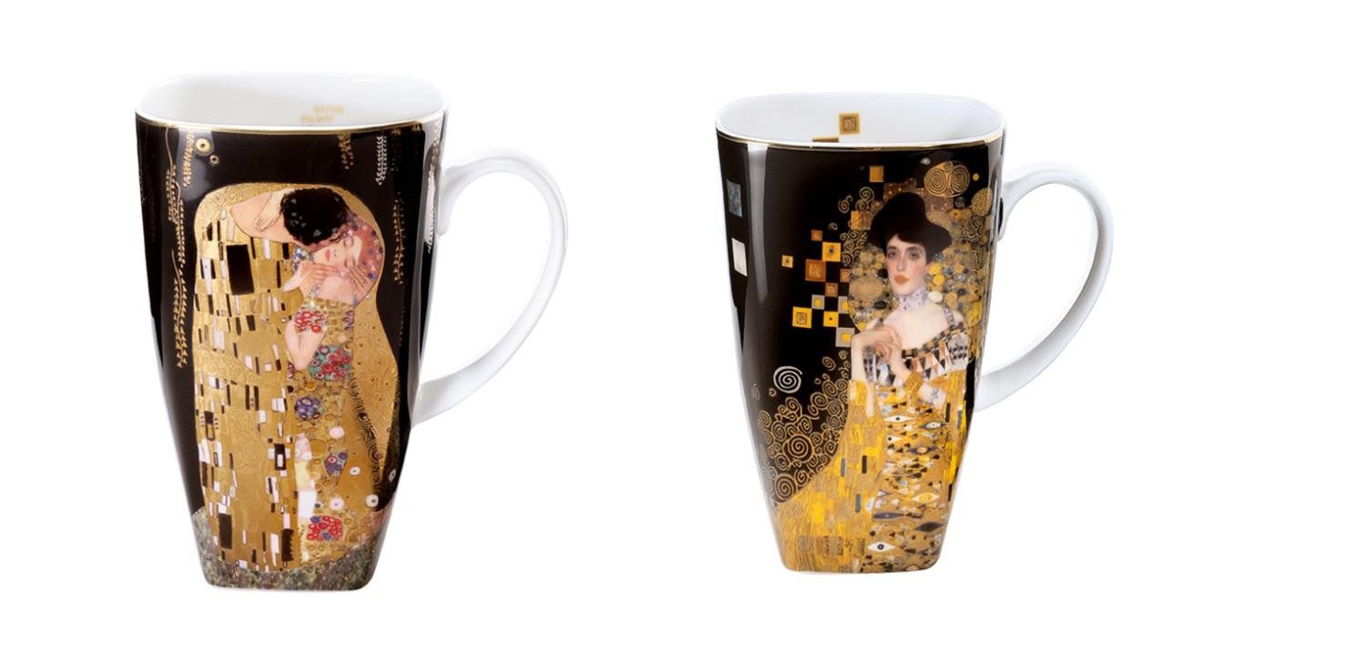 Goebel Tasse Gustav Klimt, Porzellan, Echtgolddekor