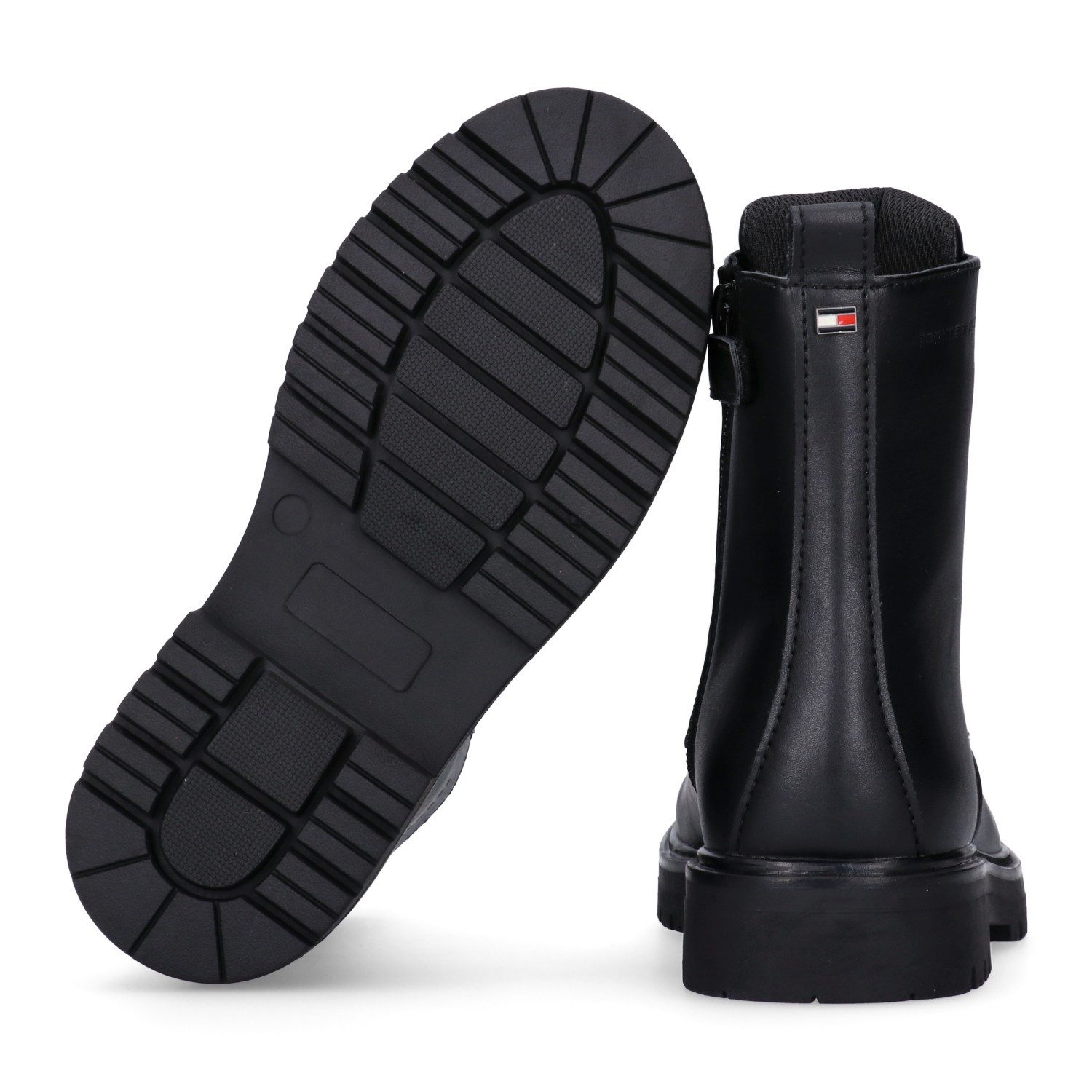 Tommy Hilfiger Schnürboots Biker Boots, Winterboots mit Blockabsatz