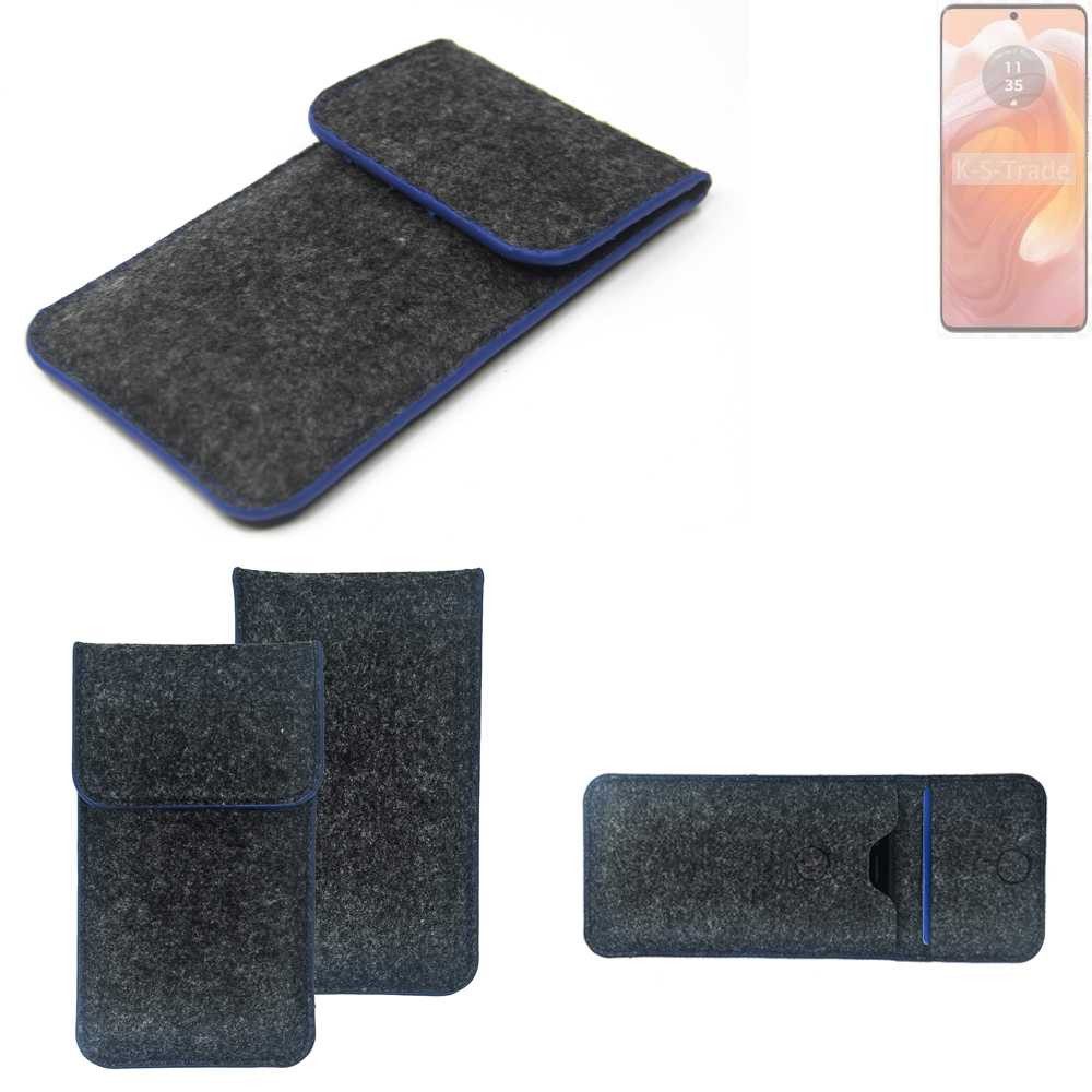 K-S-Trade Handyhülle für Motorola Edge 50 Ultra, Handy-Hülle Schutz-Hülle Filztasche Pouch Tasche Case Sleeve