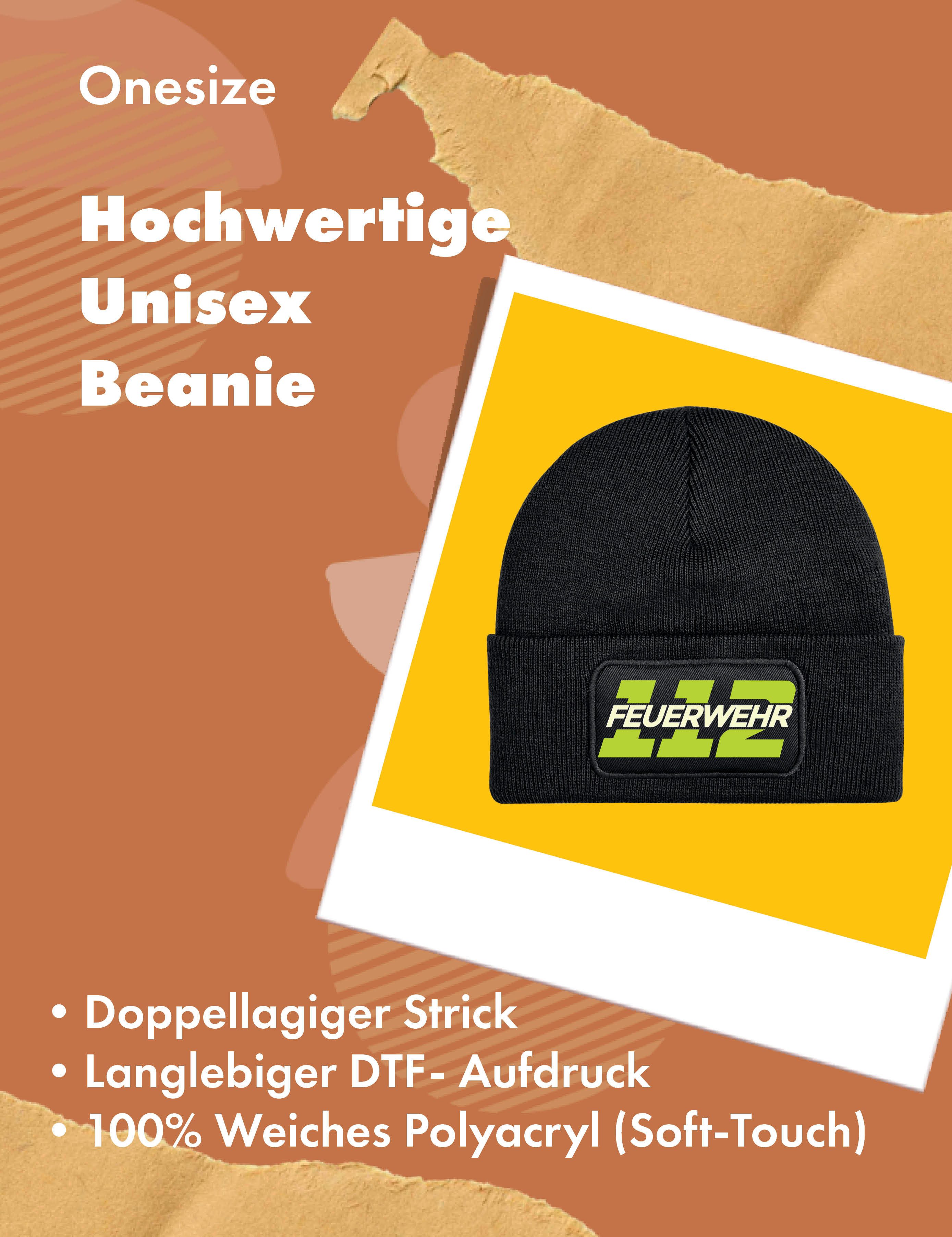 Youth Designz Beanie 112 Feuerwehr unisex Beanie Müzte mit trendigem Motiv