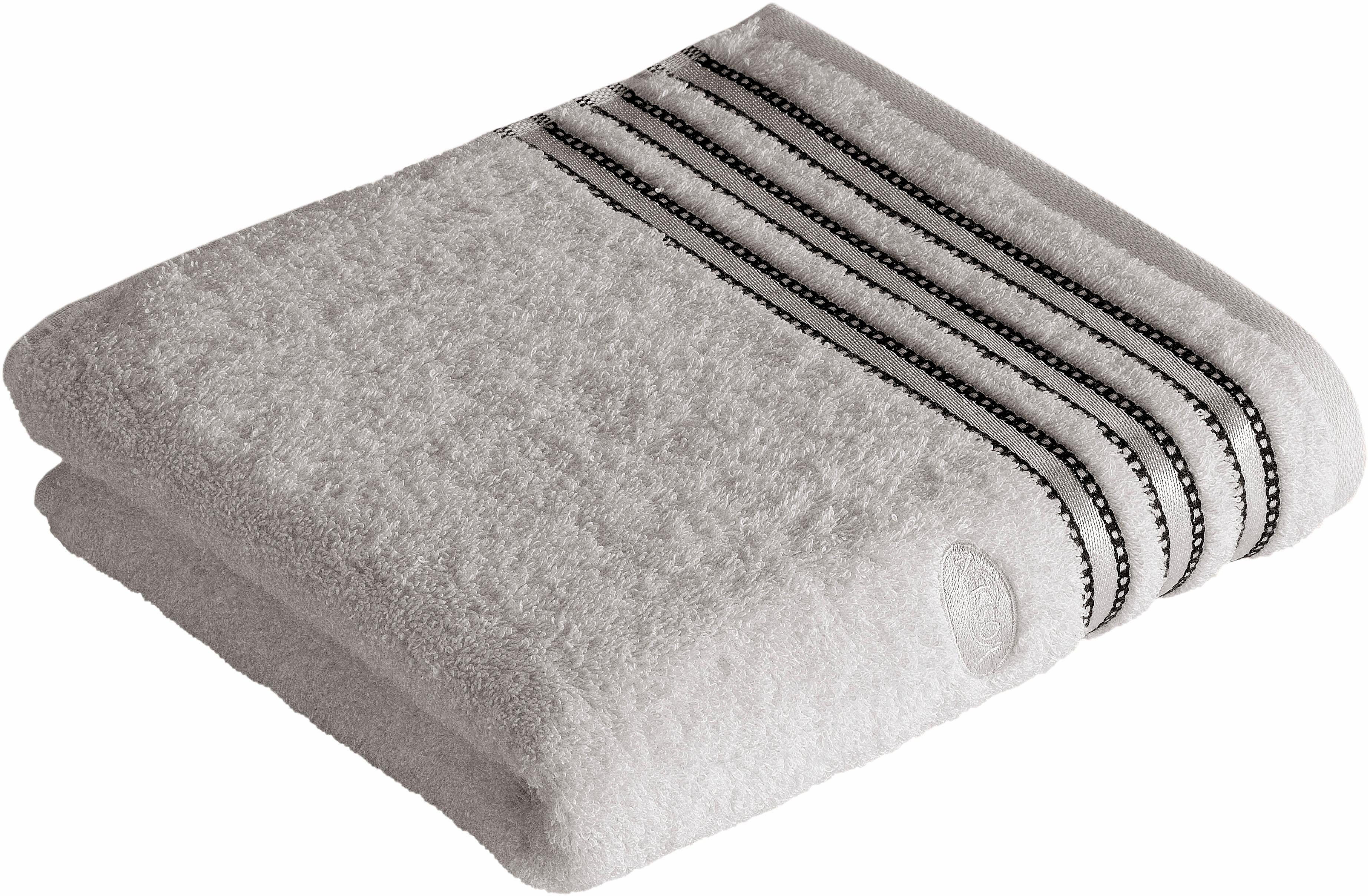 Vossen Handtücher Cult de Luxe, Webfrottier (Set, 2-St), mit Glanzbordüre
