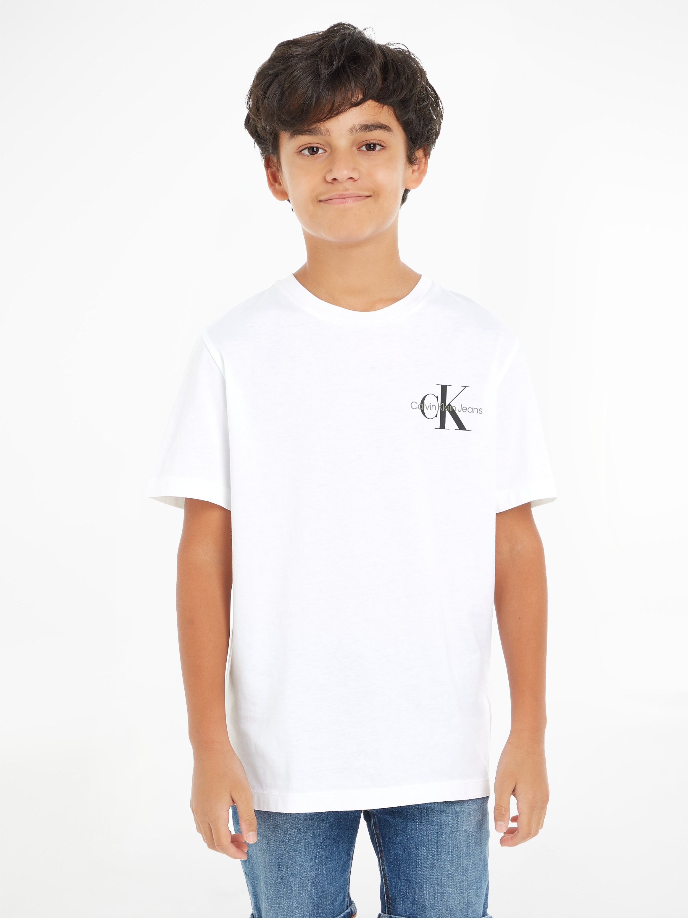 Calvin Klein Jeans T-Shirt CHEST MONOGRAM TOP Bright White | T-Shirts