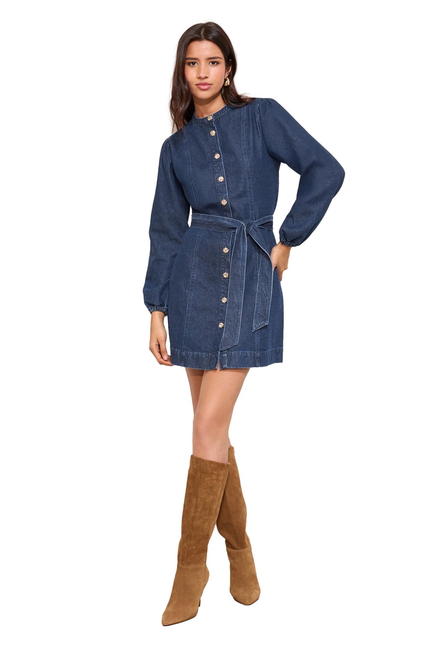 Friends Like These Jeanskleid Friends Like These Denim-Minikleid mit Gürtel günstig online kaufen