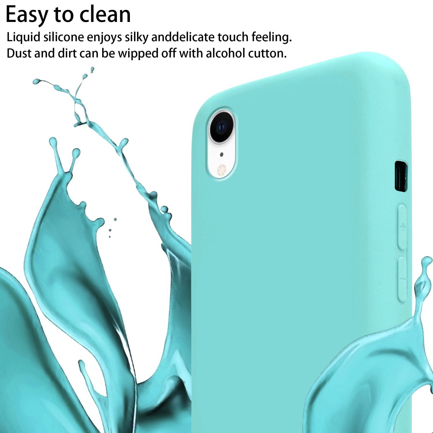 Cadorabo Handyhülle für iPhone XR Kette Apple iPhone XR, TPU Silikon Handy Schutzhülle - Hülle - Liquid Style - mit Handykette
