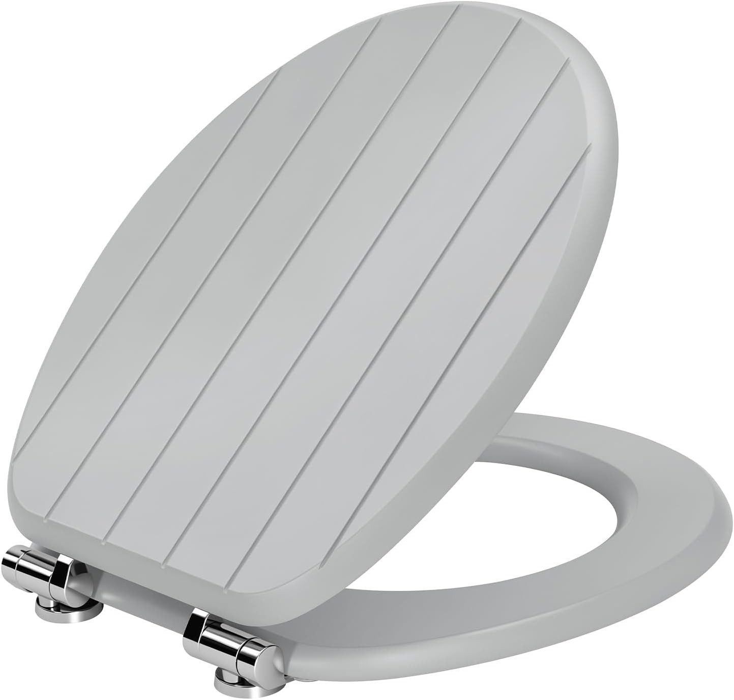 Woltu WC-Sitz (1-St), oilettendeckel mit Absenkautomatik, WC Sitz O-Form aus MDF