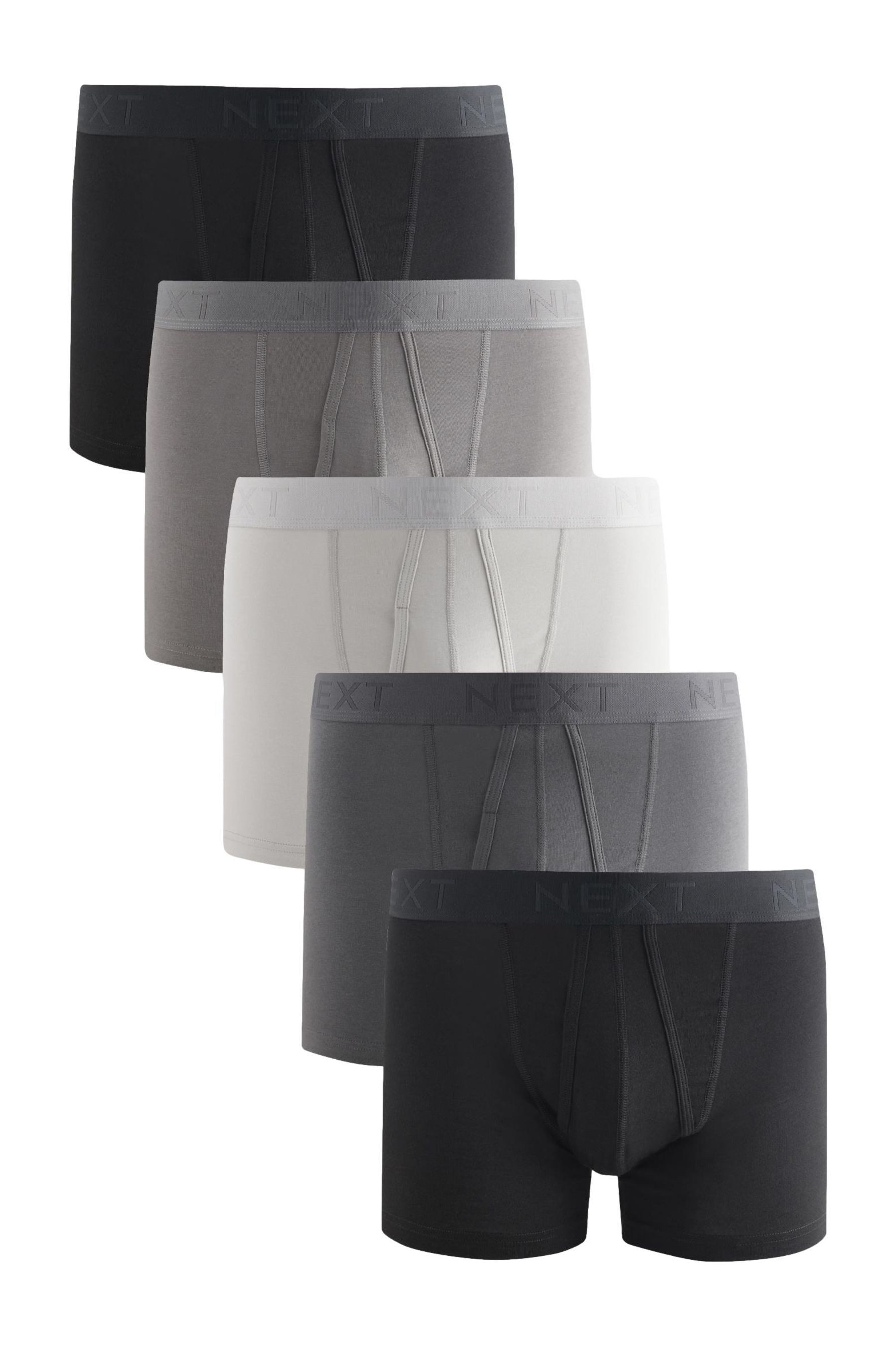 Next Boxershorts Boxershorts mit Eingriff und Baumwolle, 5er-Pack (5-St)