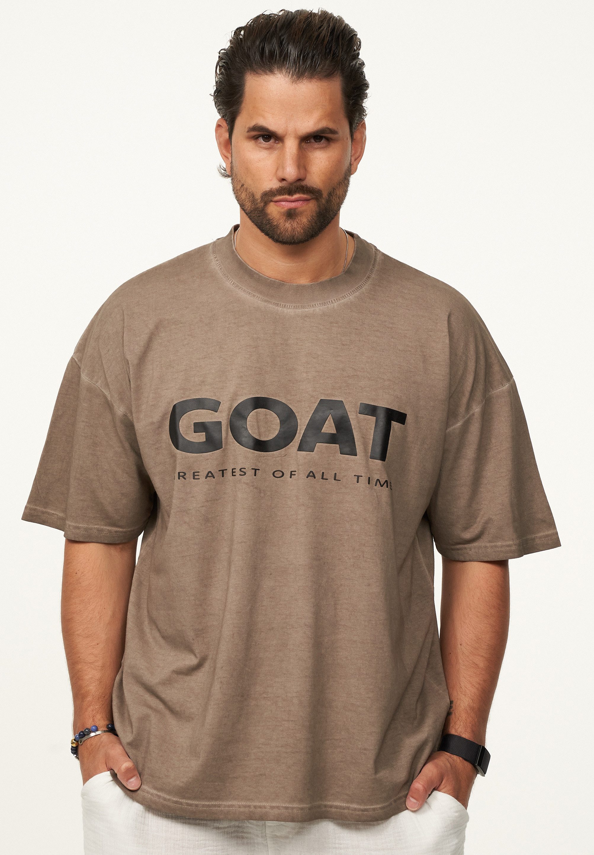 SOULSTAR T-Shirt mit Print Herren Oversize-Fit Kurzarm Shirt mit Rundhals-A günstig online kaufen